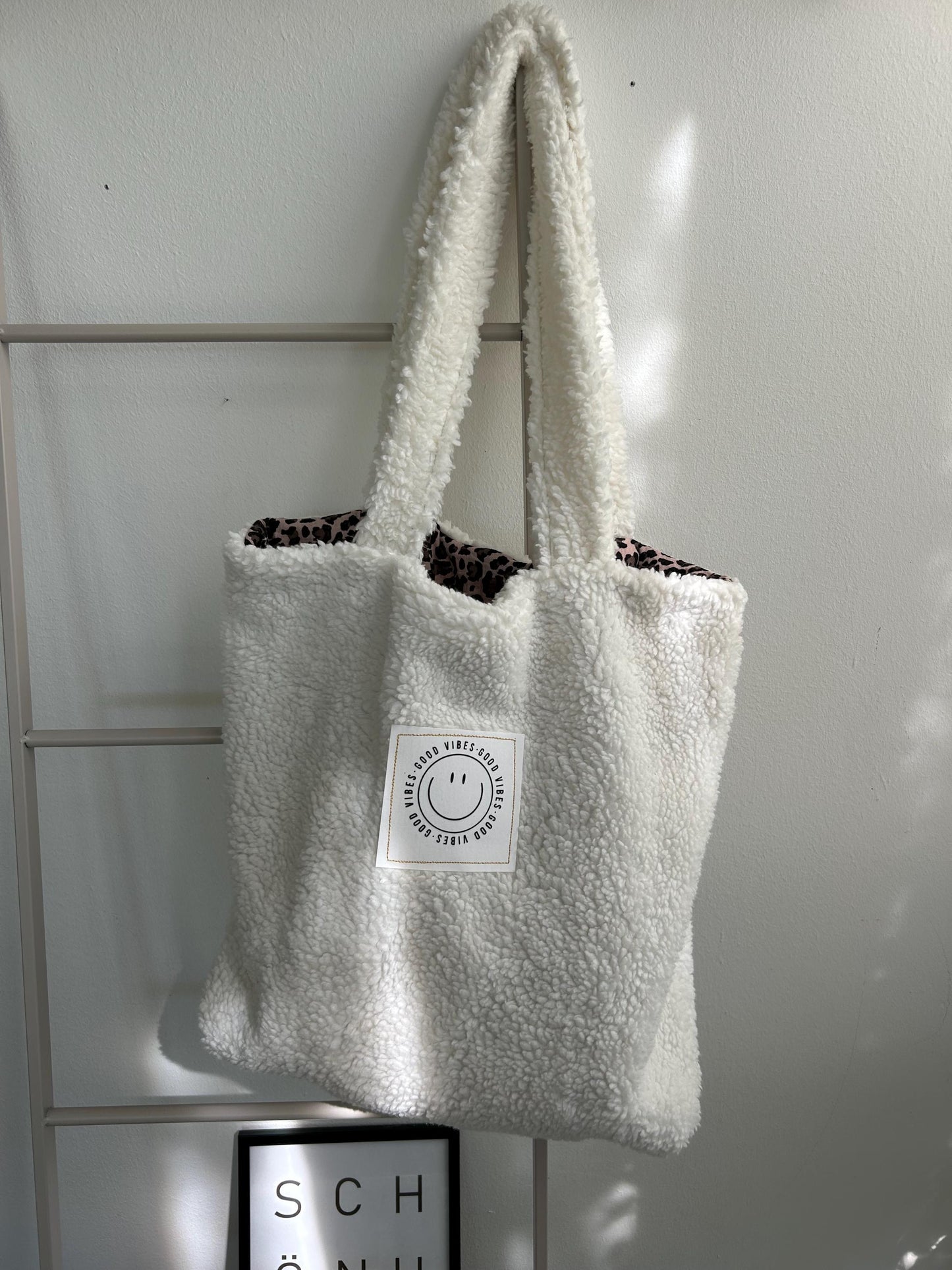 Teddyfell Tasche, Beutel aus Teddyfell, Teddyplüsch Beutel, Teddyplüsch Tasche, Tasche Winter, Tasche Teddy,Teddyfleece Tasche, Leo Musselin