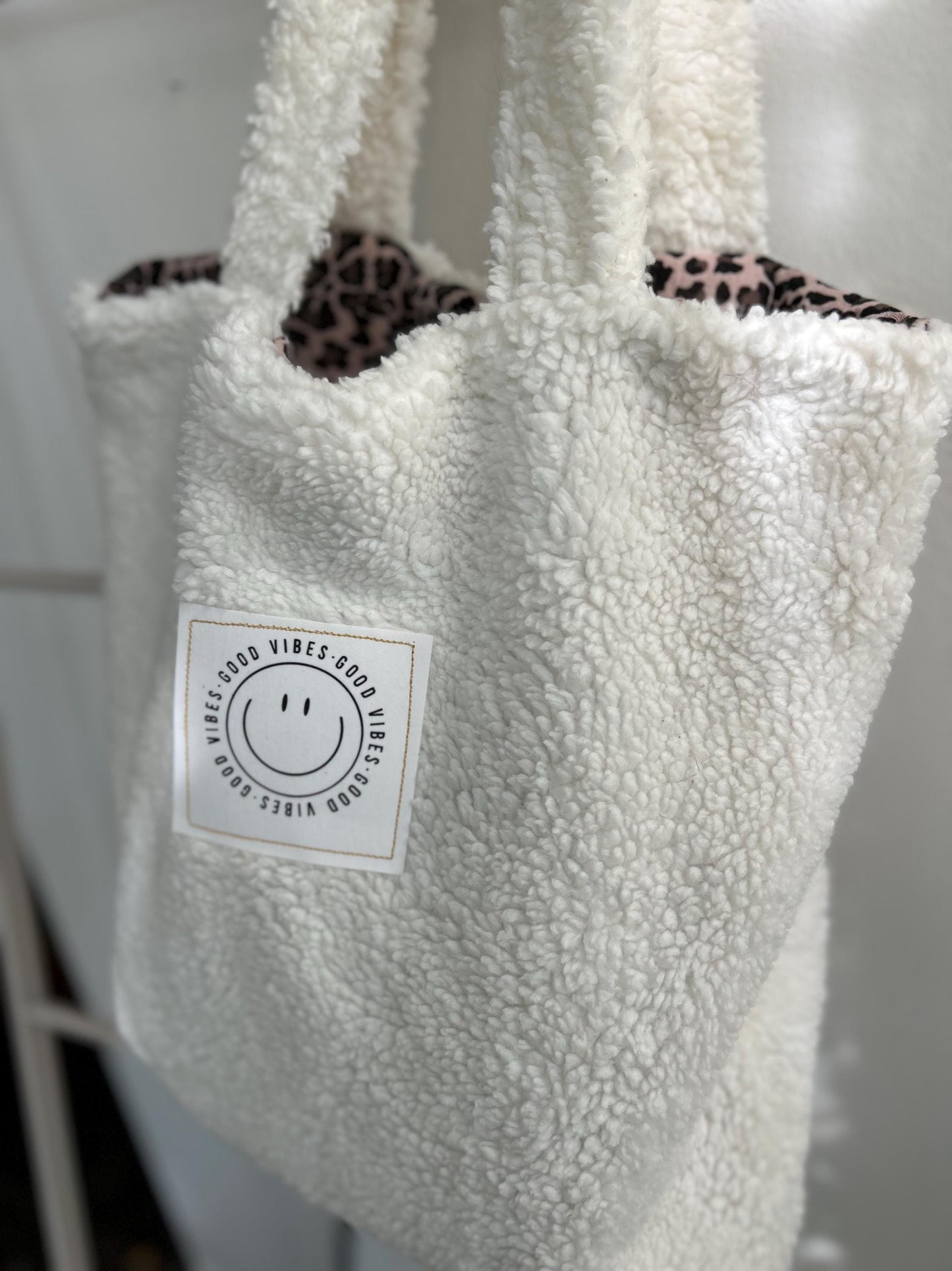 Teddyfell Tasche, Beutel aus Teddyfell, Teddyplüsch Beutel, Teddyplüsch Tasche, Tasche Winter, Tasche Teddy,Teddyfleece Tasche, Leo Musselin