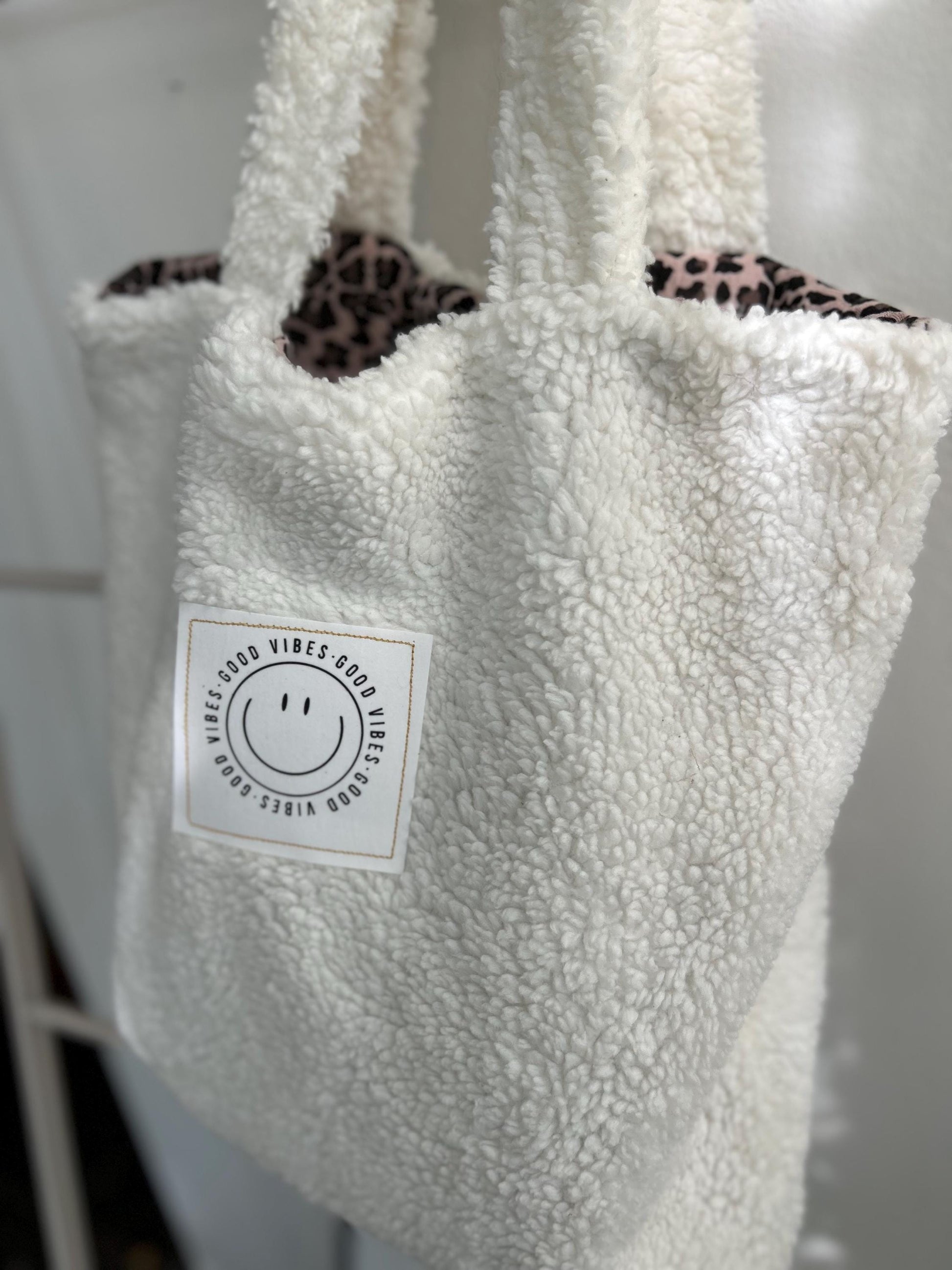Teddyfell Tasche, Beutel aus Teddyfell, Teddyplüsch Beutel, Teddyplüsch Tasche, Tasche Winter, Tasche Teddy,Teddyfleece Tasche, Leo Musselin