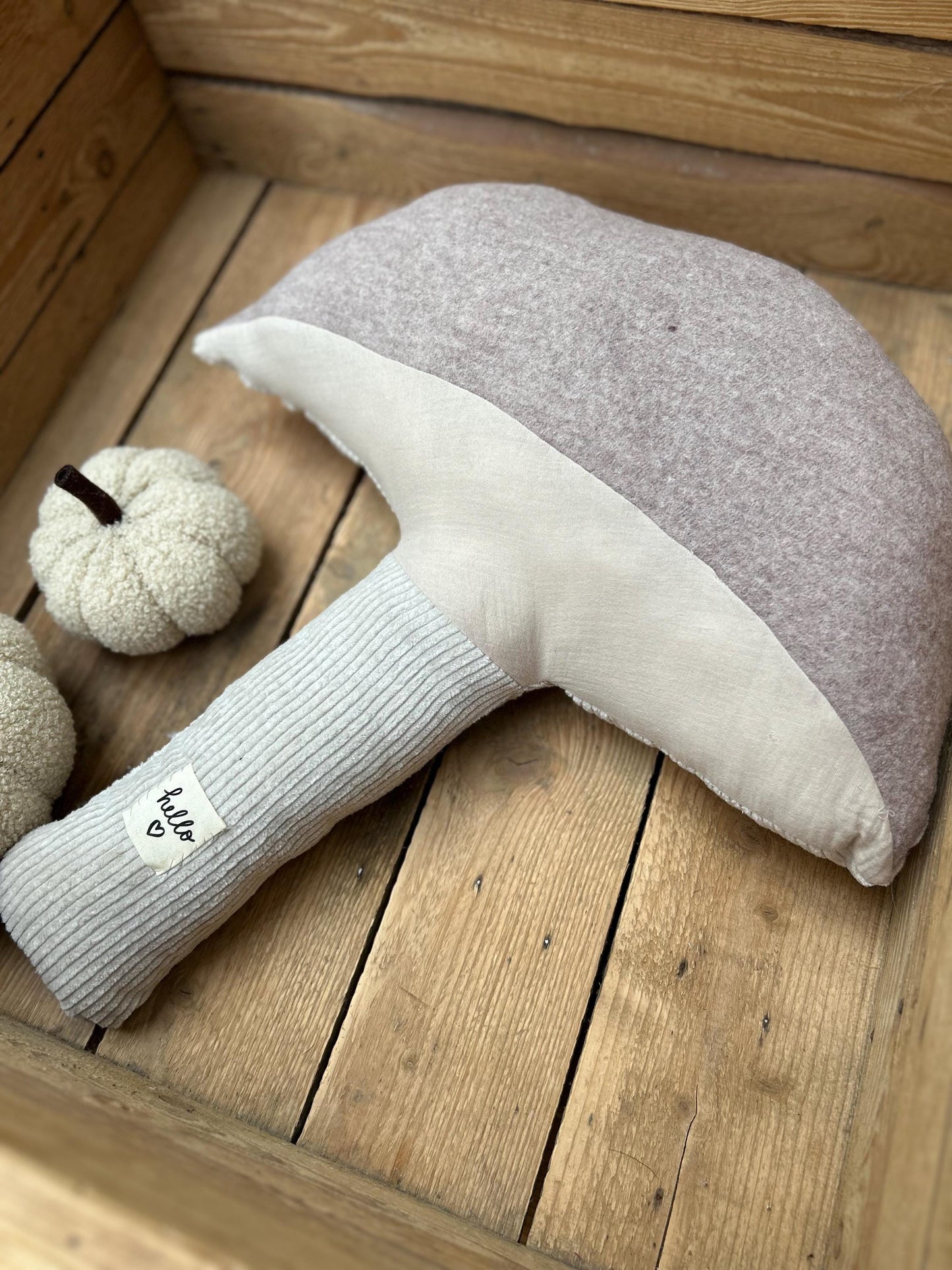 Kissen Pilz, Kissen Cord, Cordkissen, Kissen Herbst Deko, Kissen Kürbis, Herbstdekoration Cord, Wollwalk, Landhaus, Merino, Kissen Bank,Deko