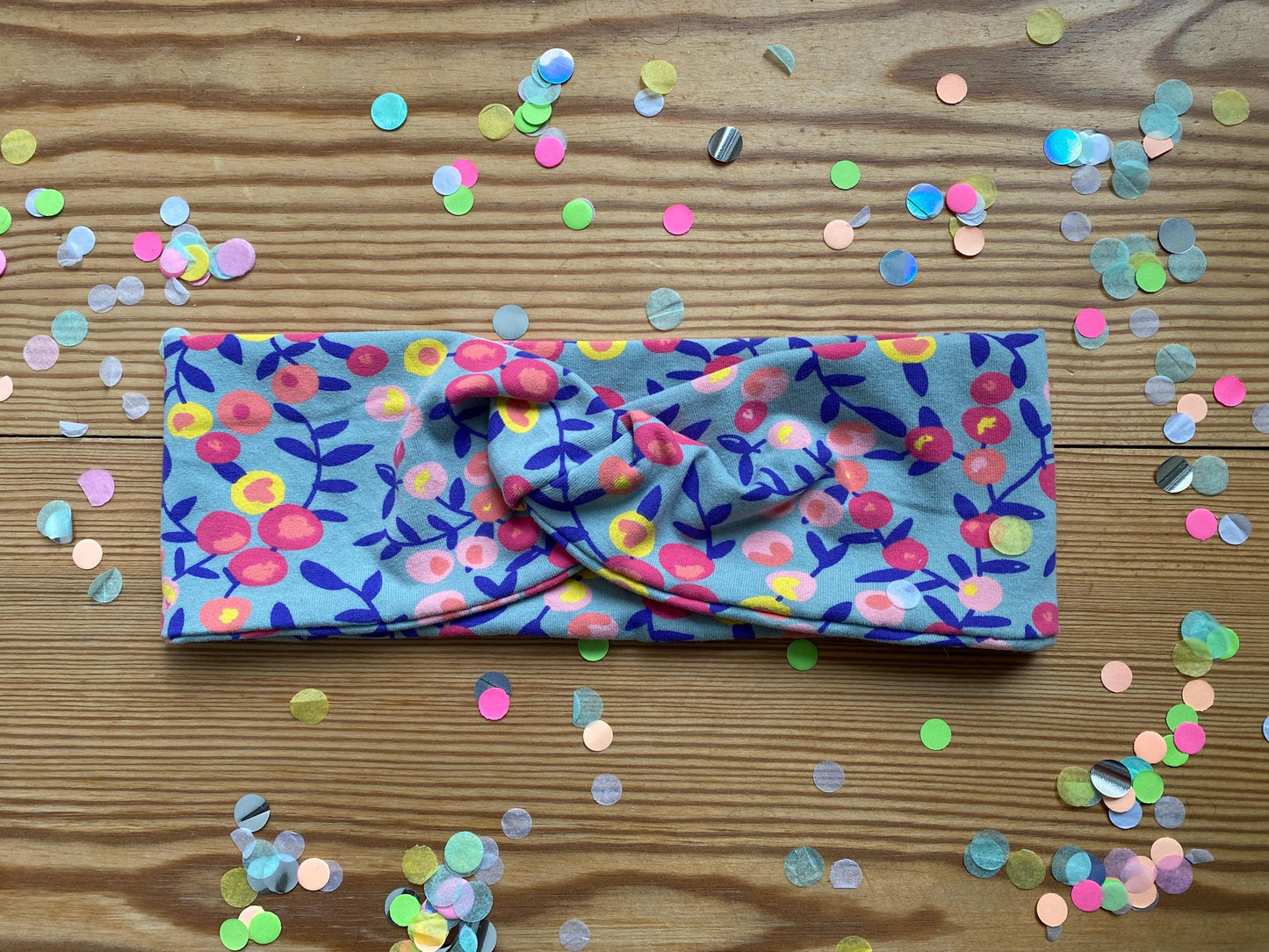 Kinder Stirnband, Haarband, Stirnband Frühling, Sommer, Herbst Mädchen Jersey Stirnband, Twistband, Bandeau Blumen auf mint Weihnachten