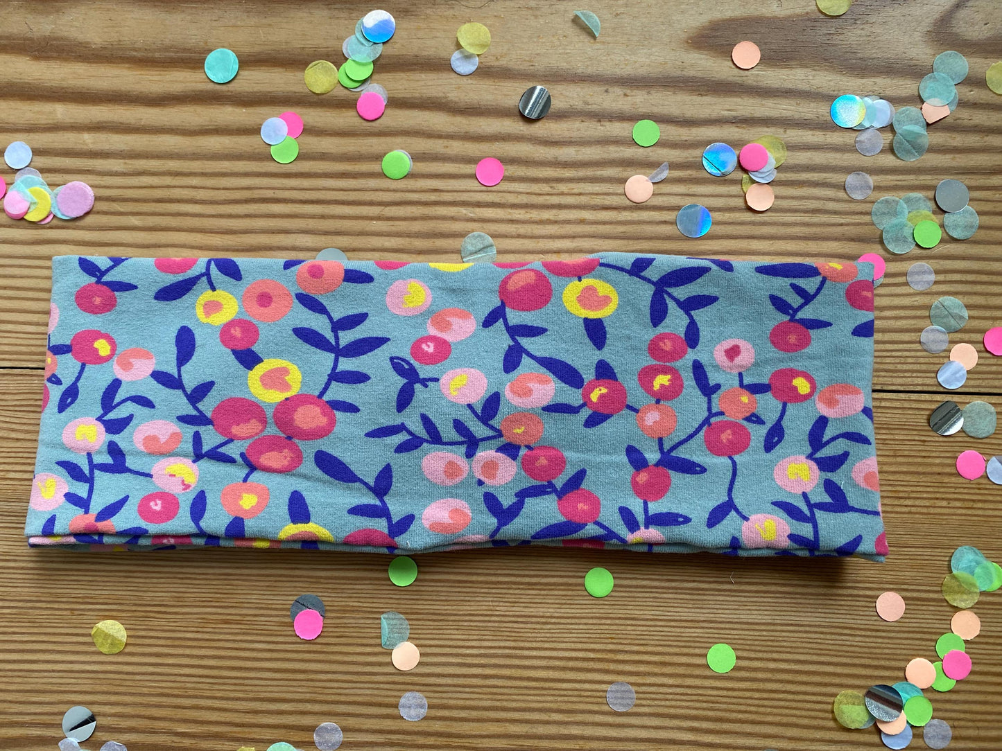 Kinder Stirnband, Haarband, Stirnband Frühling, Sommer, Herbst Mädchen Jersey Stirnband, Twistband, Bandeau Blumen auf mint Weihnachten