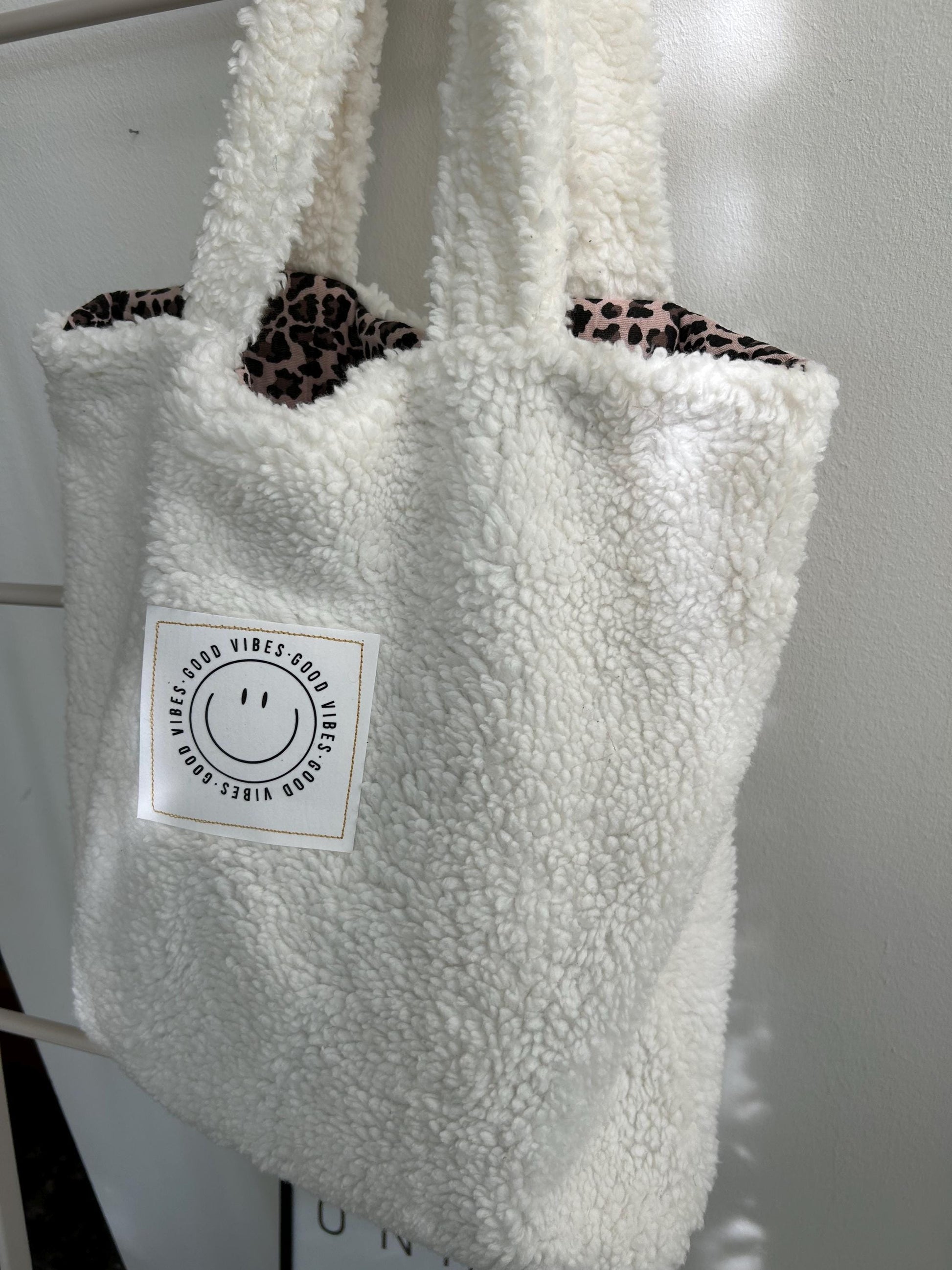 Teddyfell Tasche, Beutel aus Teddyfell, Teddyplüsch Beutel, Teddyplüsch Tasche, Tasche Winter, Tasche Teddy,Teddyfleece Tasche, Leo Musselin