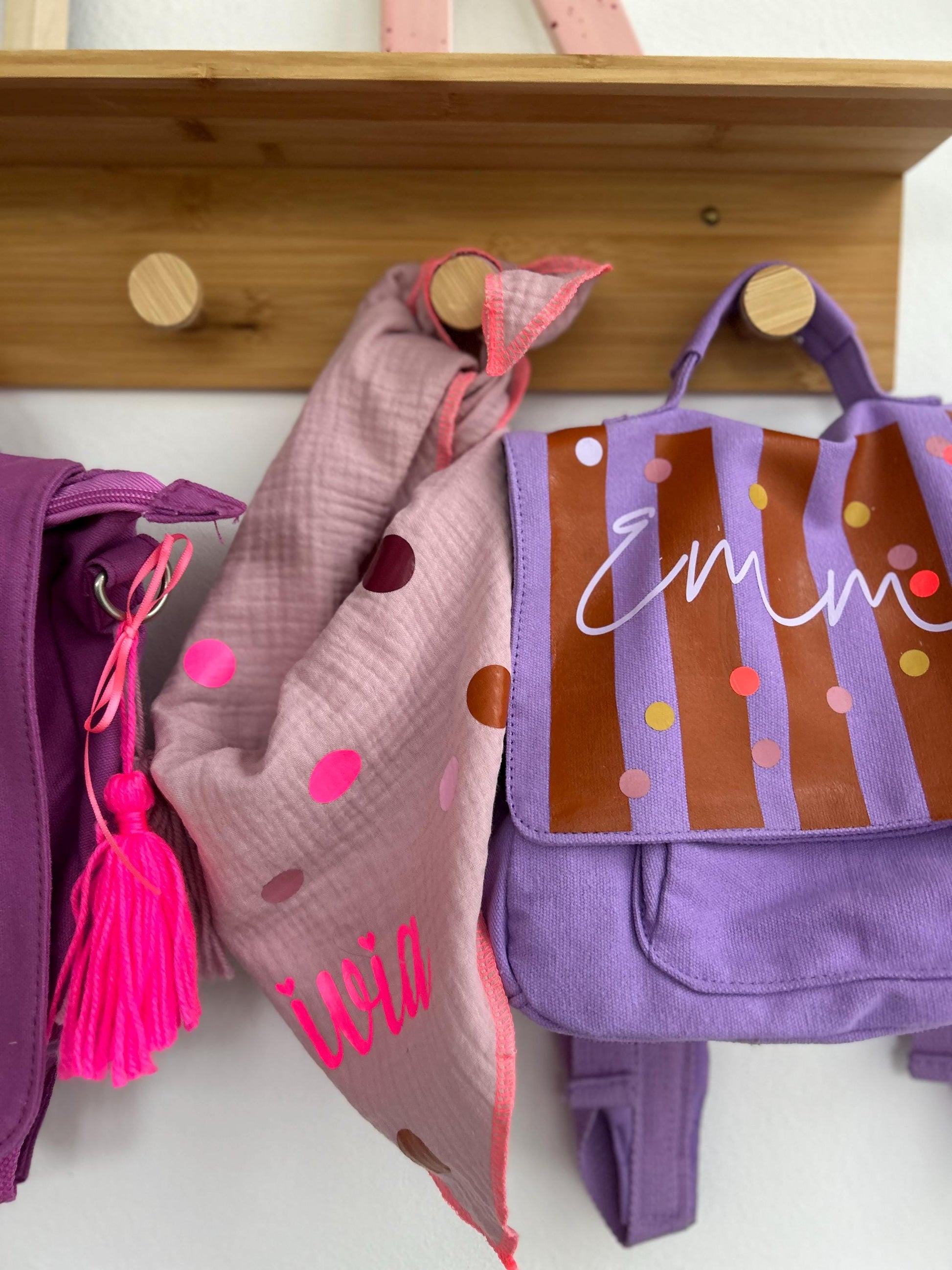 Kindergartenrucksack Kindergartentasche mit Name Rucksack Kindergartenkind Kinderrucksack Kita Tasche Canvas neon, Rucksack personalisiert