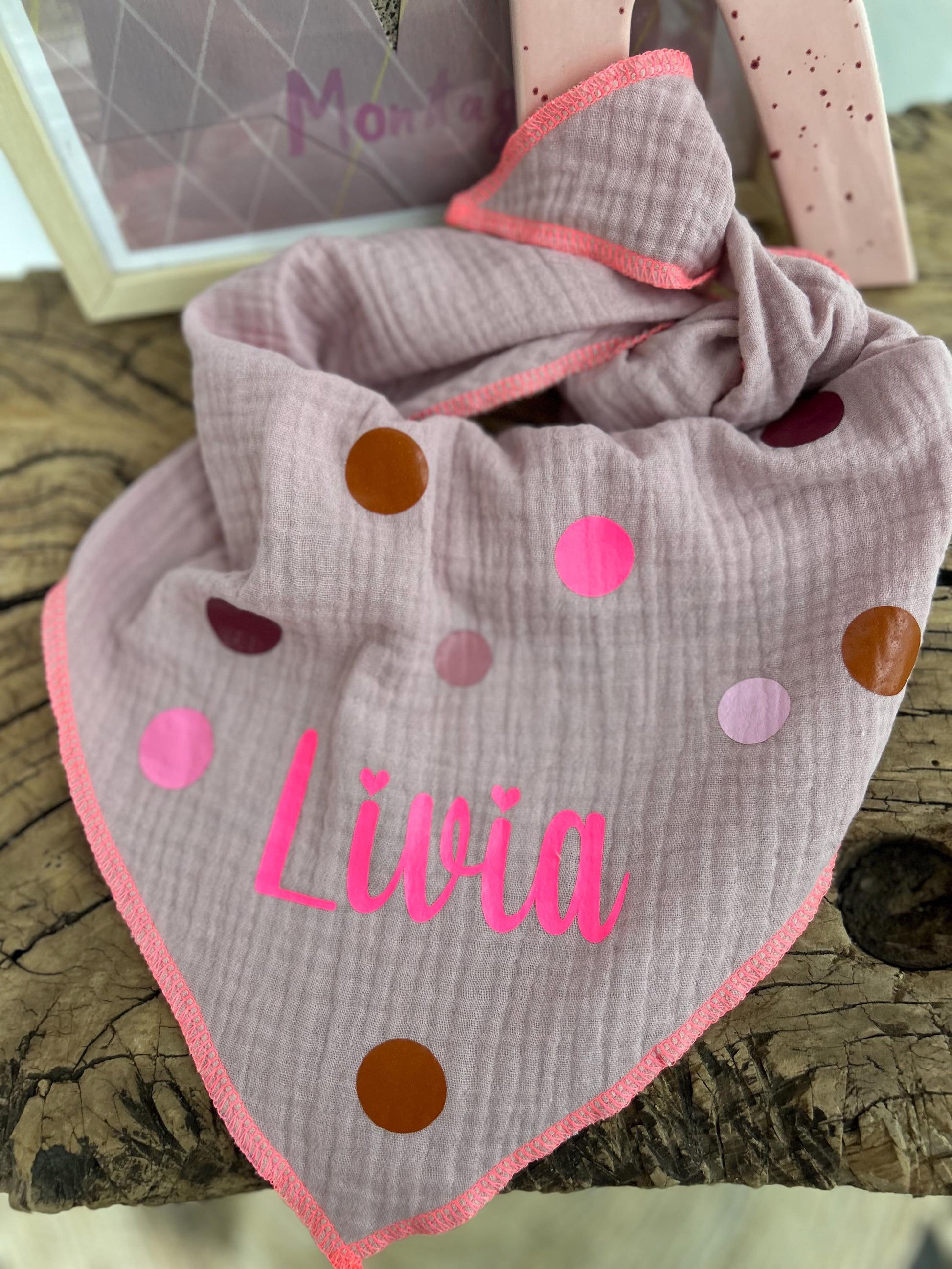 Kinder Halstuch Musselin, Musselintuch Musselinschal Tuch neon,Geschenk, Konfetti, Musselin Tuch personalisiert Tuch Geschenk Kinder Winter