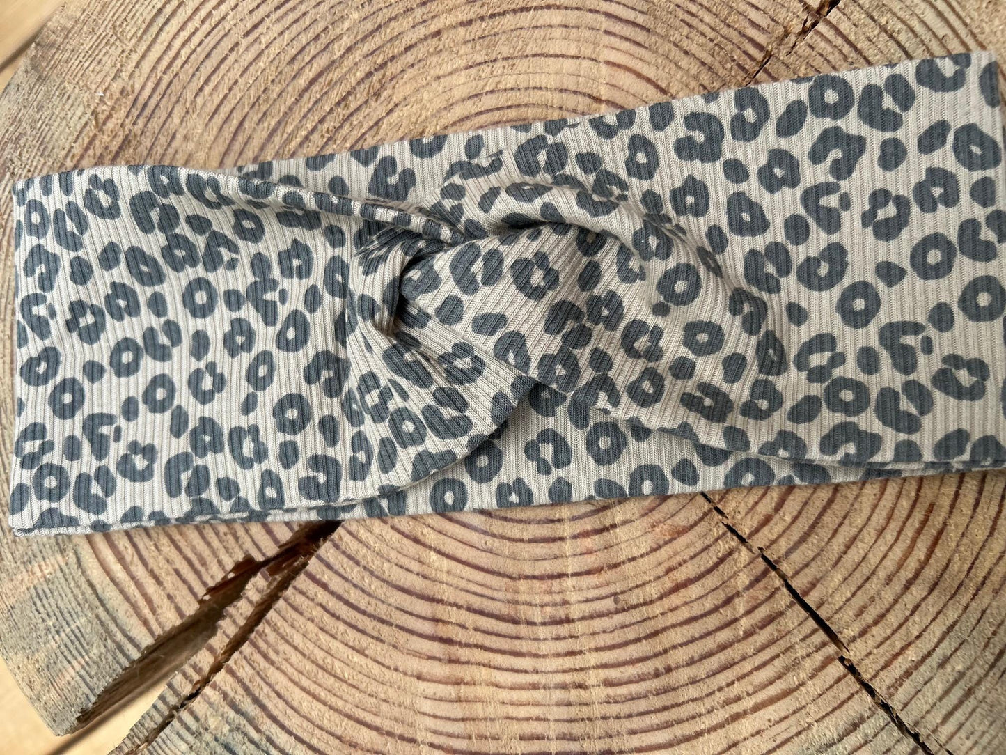 Stirnband Leo, Stirnband mit Knoten Stirnband für Mädchen, Haarband für Mädchen,Knotenstirnband , Rippjersey Leo Leo-Jersey, Label, Aufnäher