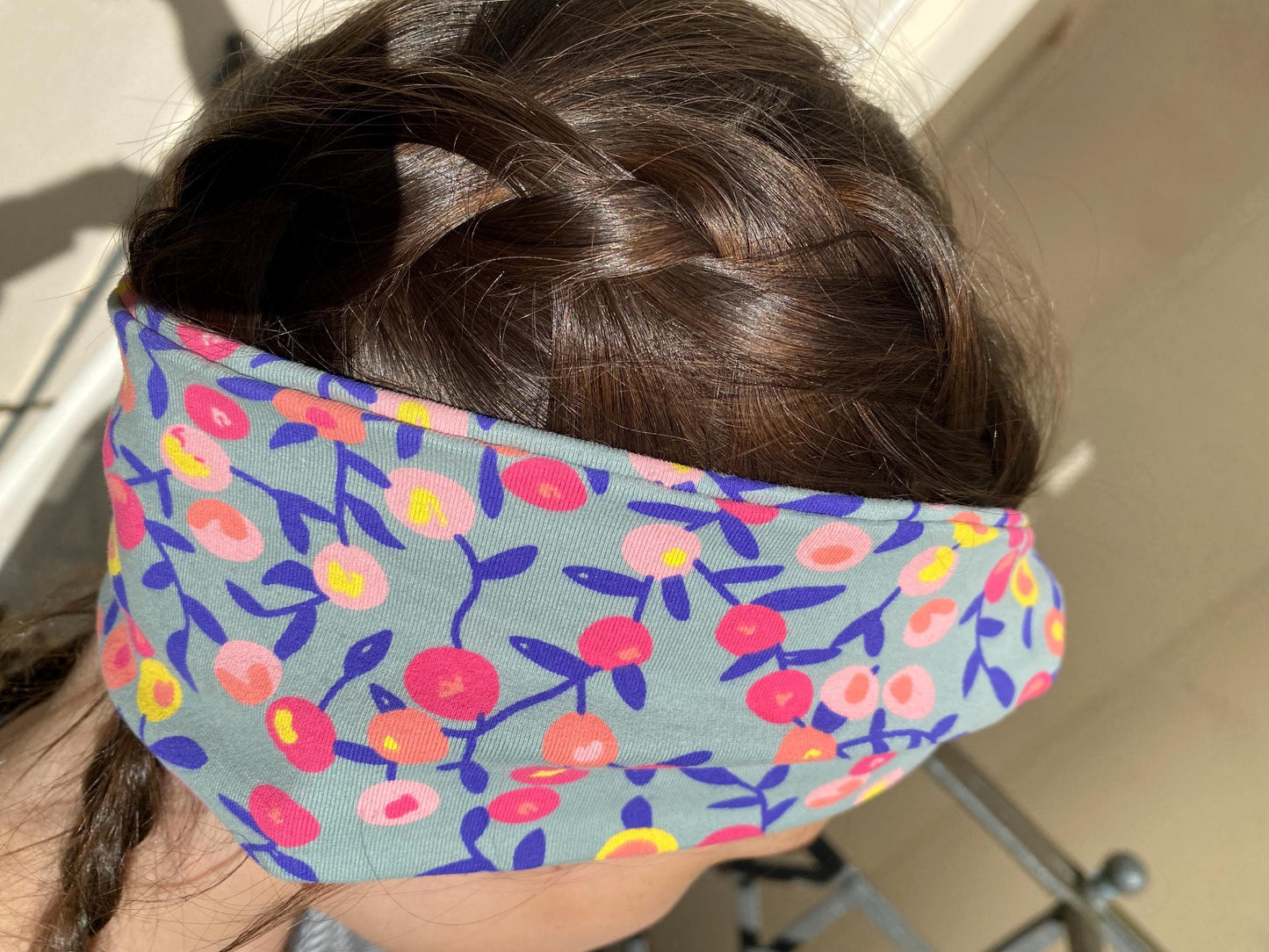 Kinder Stirnband, Haarband, Stirnband Frühling, Sommer, Herbst Mädchen Jersey Stirnband, Twistband, Bandeau Blumen auf mint Weihnachten