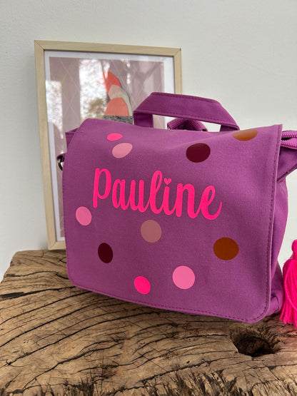 Kindergartenrucksack Kindergartentasche mit Name Rucksack Kindergartenkind Kinderrucksack Kita Tasche Canvas neon, Tasche personalisiert
