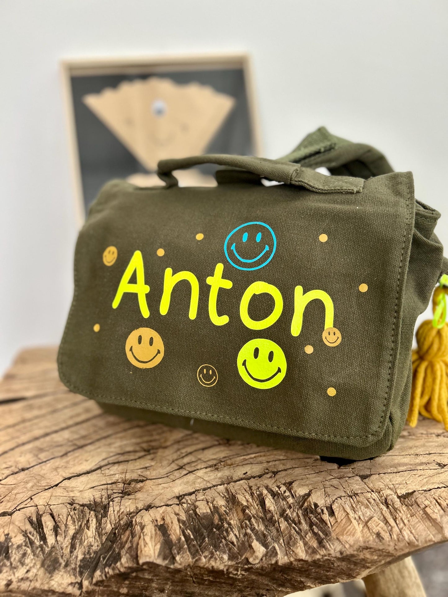 Kindergartenrucksack Kindergartentasche mit Name Rucksack Kindergartenkind Kinderrucksack Kita Tasche Canvas neon, Rucksack personalisiert