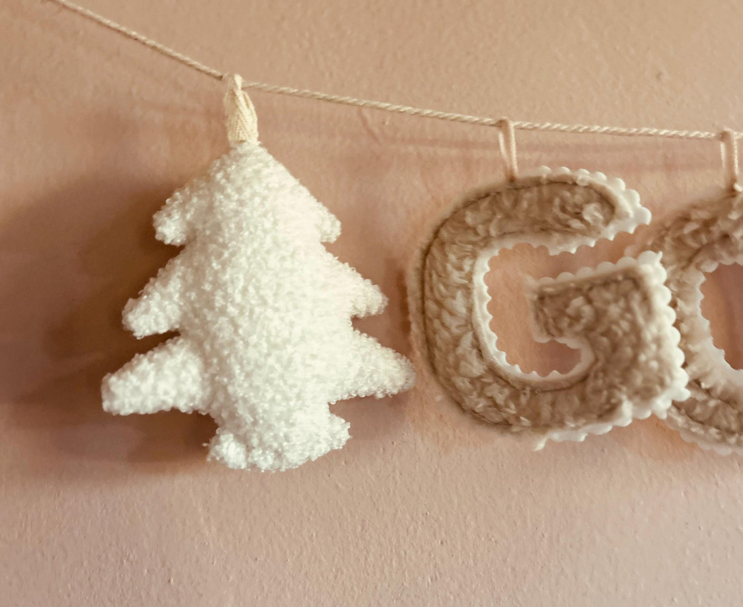 Girlande Weihnachten, Weihnachten skandinavisch, Weihnachtsgirlande, Girlande Teddy, Weihnachtsdeko Teddy, God Jul Girlande, Advent Stoff