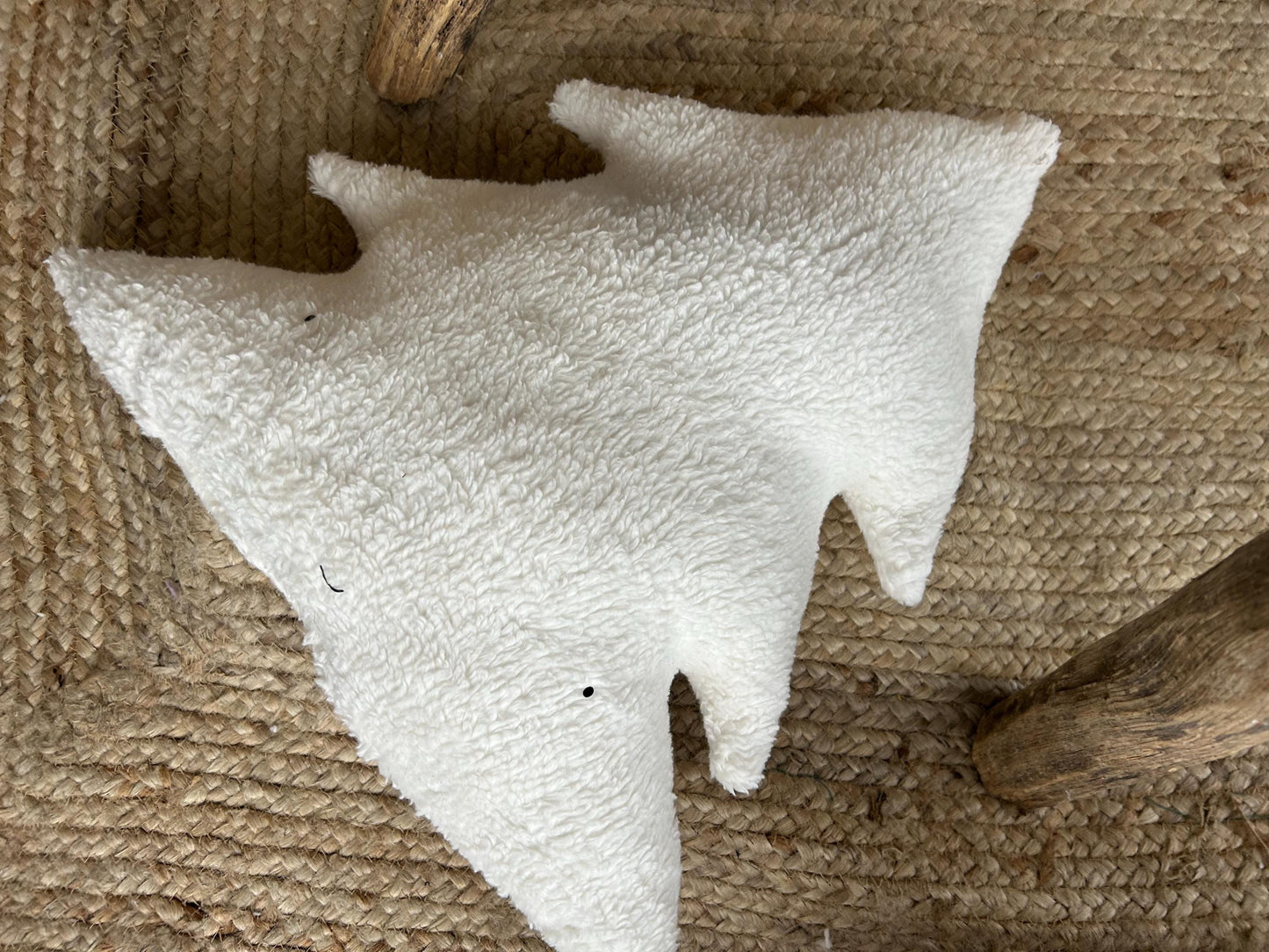 Kissen Tanne, Kissen Teddyfell, Teddyplüsch, Weihnachtskissen, Kissen in Tannenform, Geschenk Weihnachten, Geschenk Kinder, Tannenbaum,xmas