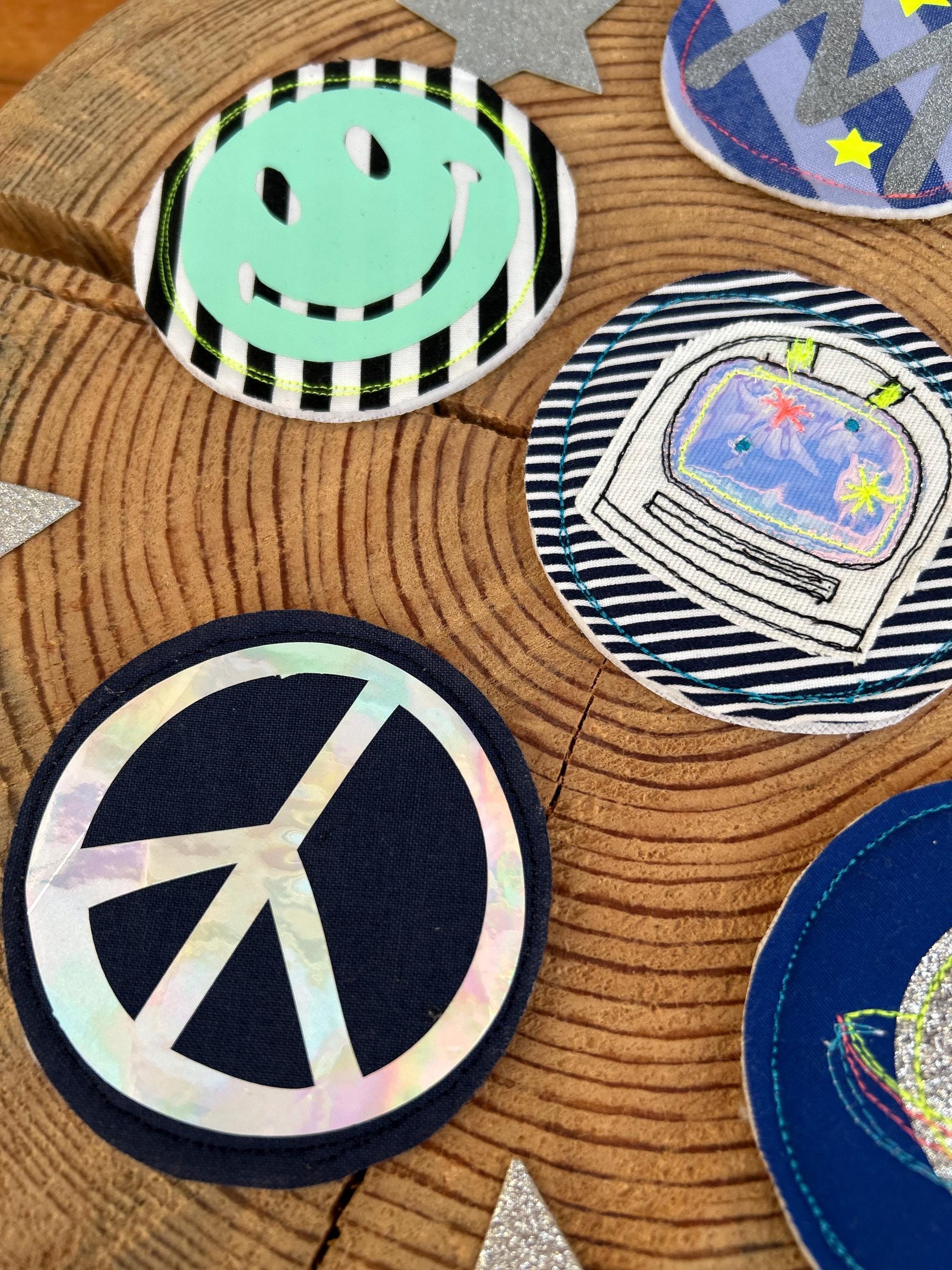 Schulranzen Kletties, Patches Ranzen, Kletties Weltall, Patches Weltraum, Geschenk Schulanfang, Kletties Jungs, Weltraum Patches, neon