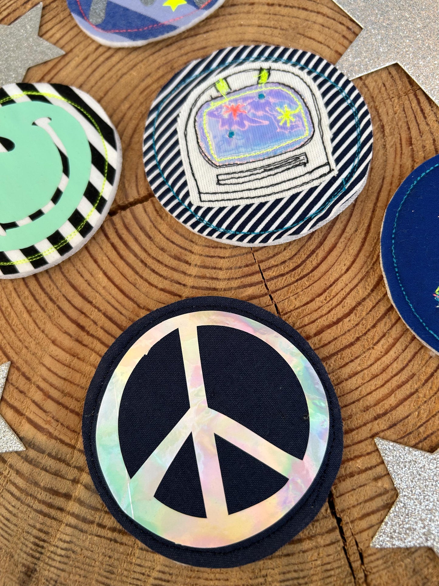 Schulranzen Kletties, Patches Ranzen, Kletties Weltall, Patches Weltraum, Geschenk Schulanfang, Kletties Jungs, Weltraum Patches, neon