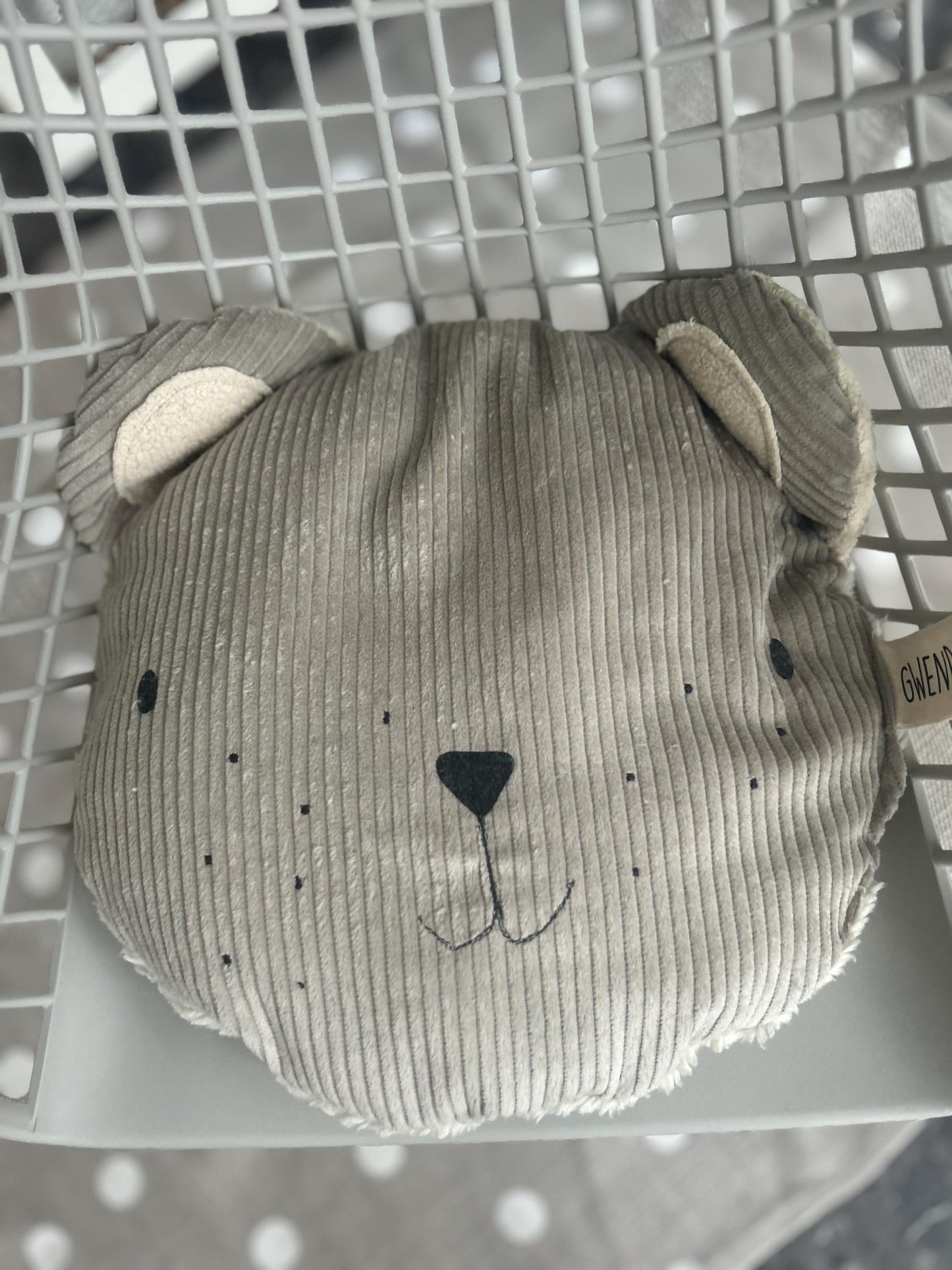 Stuhlkissen,Kissen Bär, Kissen Cord, Geschenk Taufe, Geschenk zur Geburt, Kissen personalisiert, Kissen mit Namen, Geschenk Weihnachten