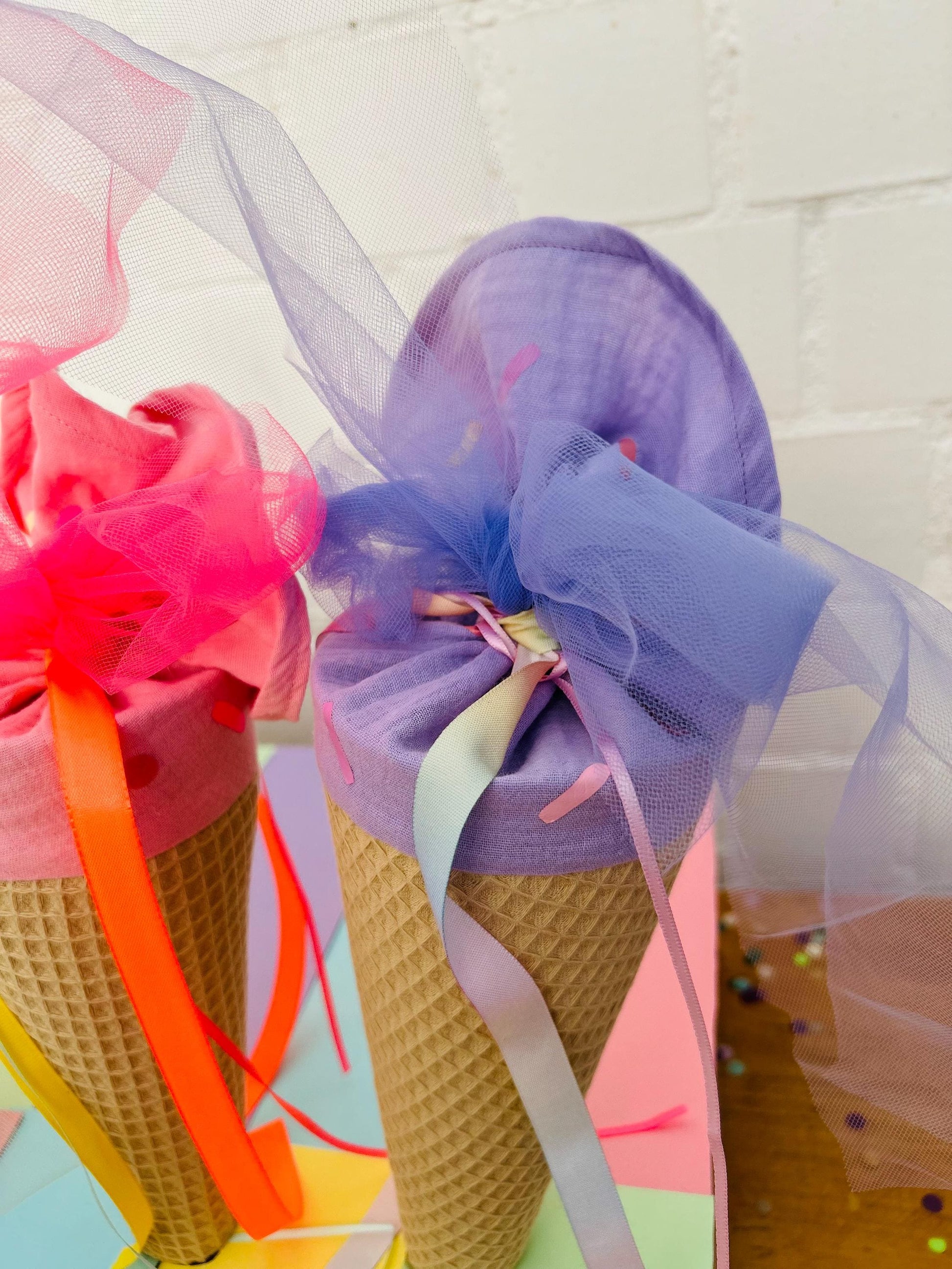 Schultüte Eis Schultüte Stoff Schultüte Mädchen Schultüte Eistüte, Eiswaffel Softeis, Waffeleis, Geschwistertüte, Schultüte personalisiert