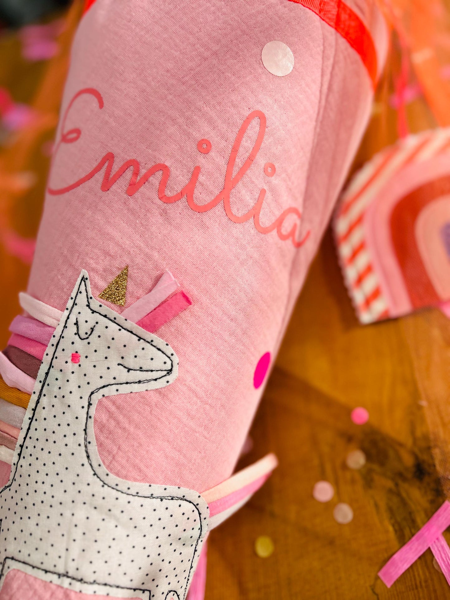 Schultüte Musselin, Schultüte Stoff, Schultüte Mädchen,Schultüte Einhorn, Einschulung, Musselinschultüte,Konfetti, Schultüte personalisiert