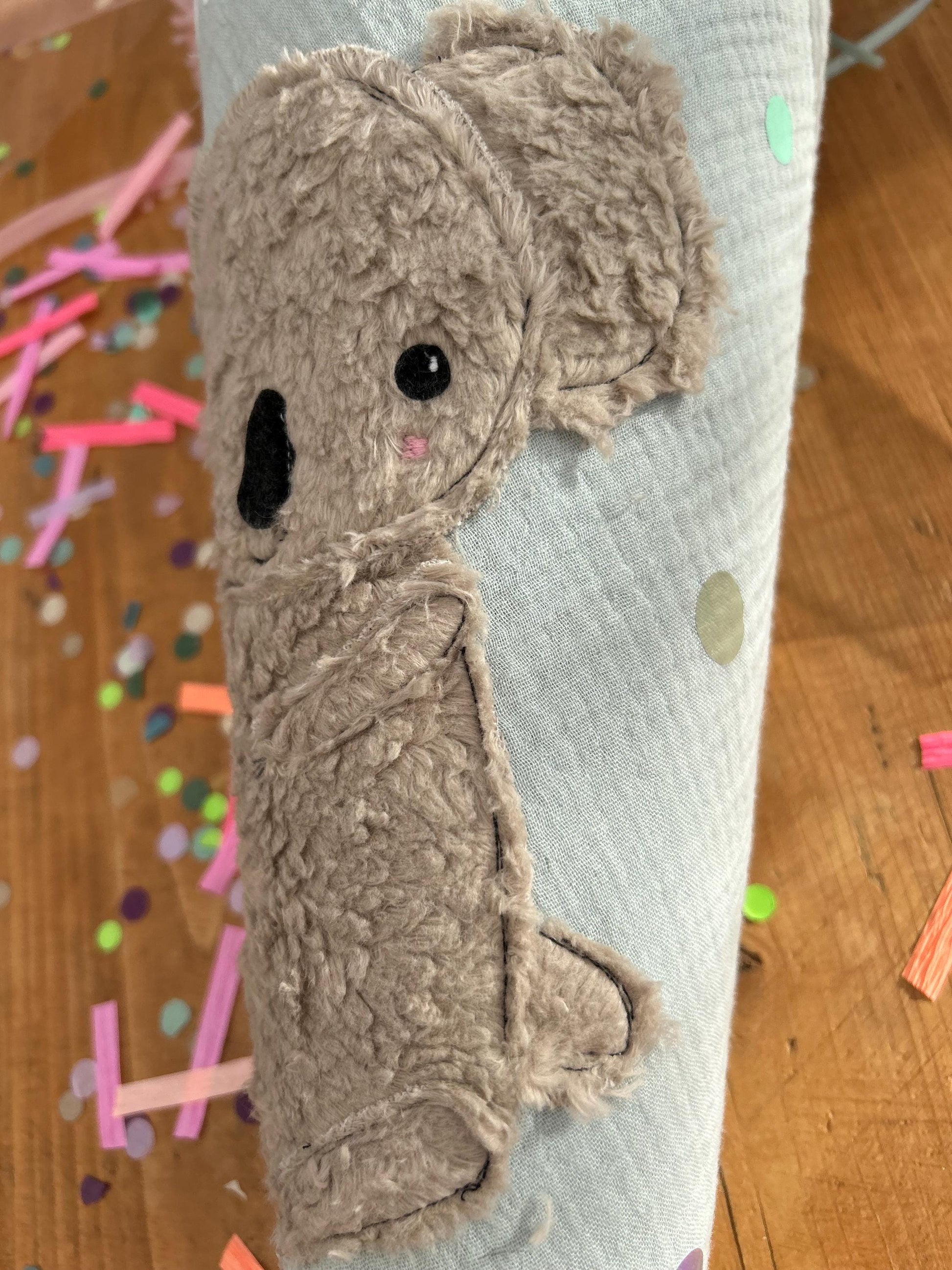 Einzelstück "Emilia", sofort lieferbar, Schultüte Musselin Schultüte Stoff Schulanfang Schultüte Mädchen Schultüte Koala Einschulung