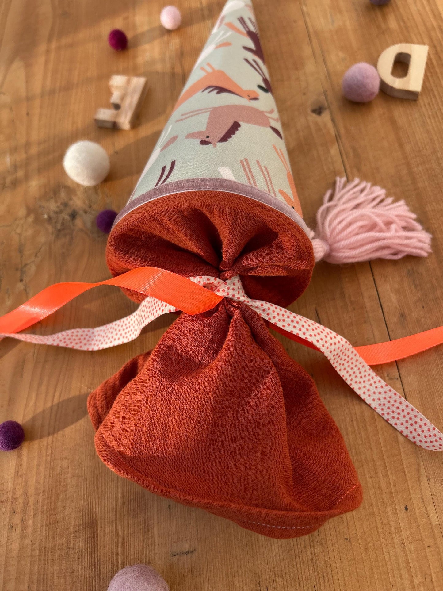 Geschwisterschultüte Pferd, Pony, Zuckertüte Trosttüte Schultüte Stoff Schulanfang Einschulung, Kita Start, Schultüte personalisiert