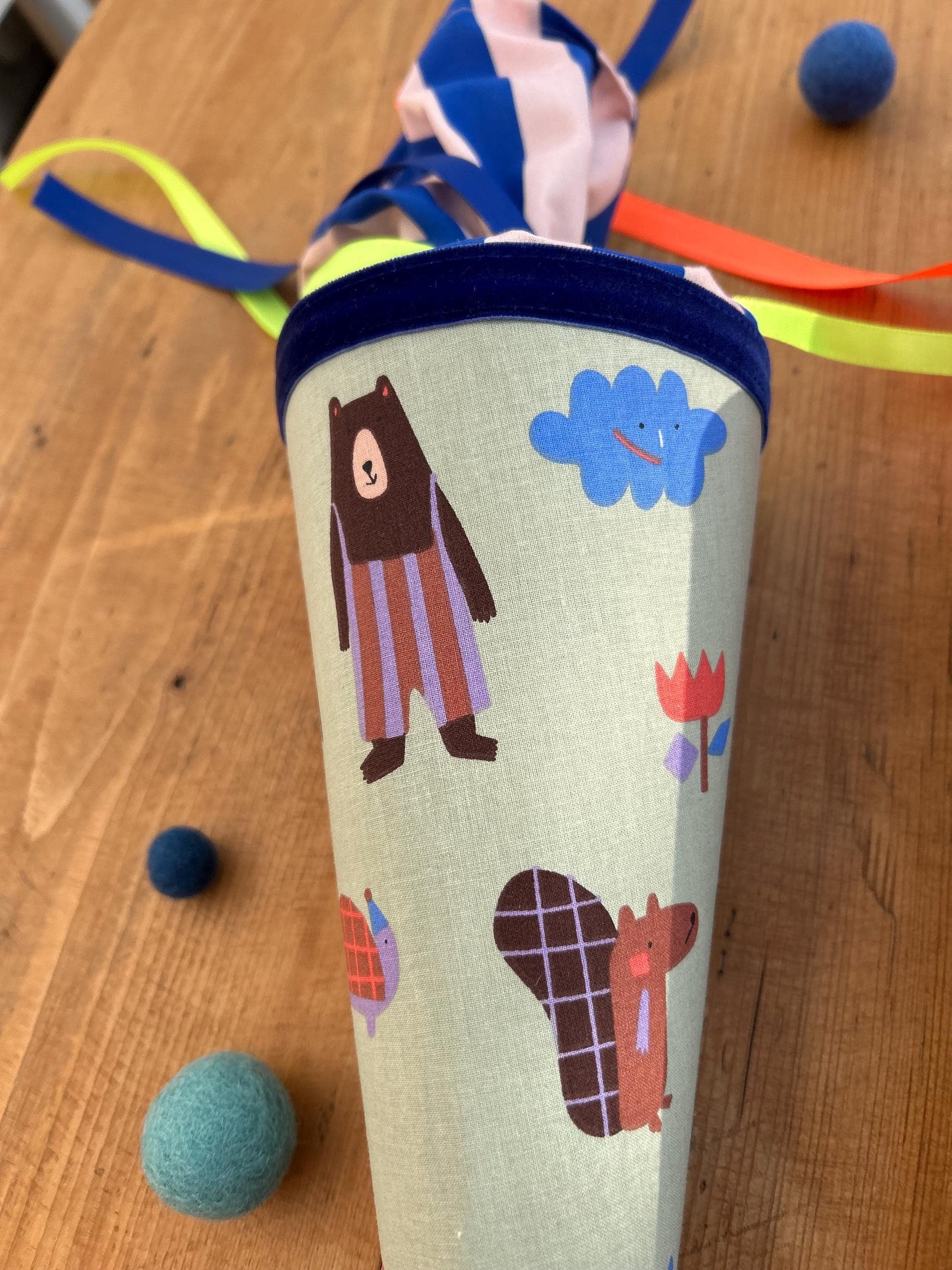 Geschwisterschultüte Pferd, Bär, Zuckertüte Trosttüte Schultüte Stoff Schulanfang Einschulung, Kita Start, Schultüte personalisiert