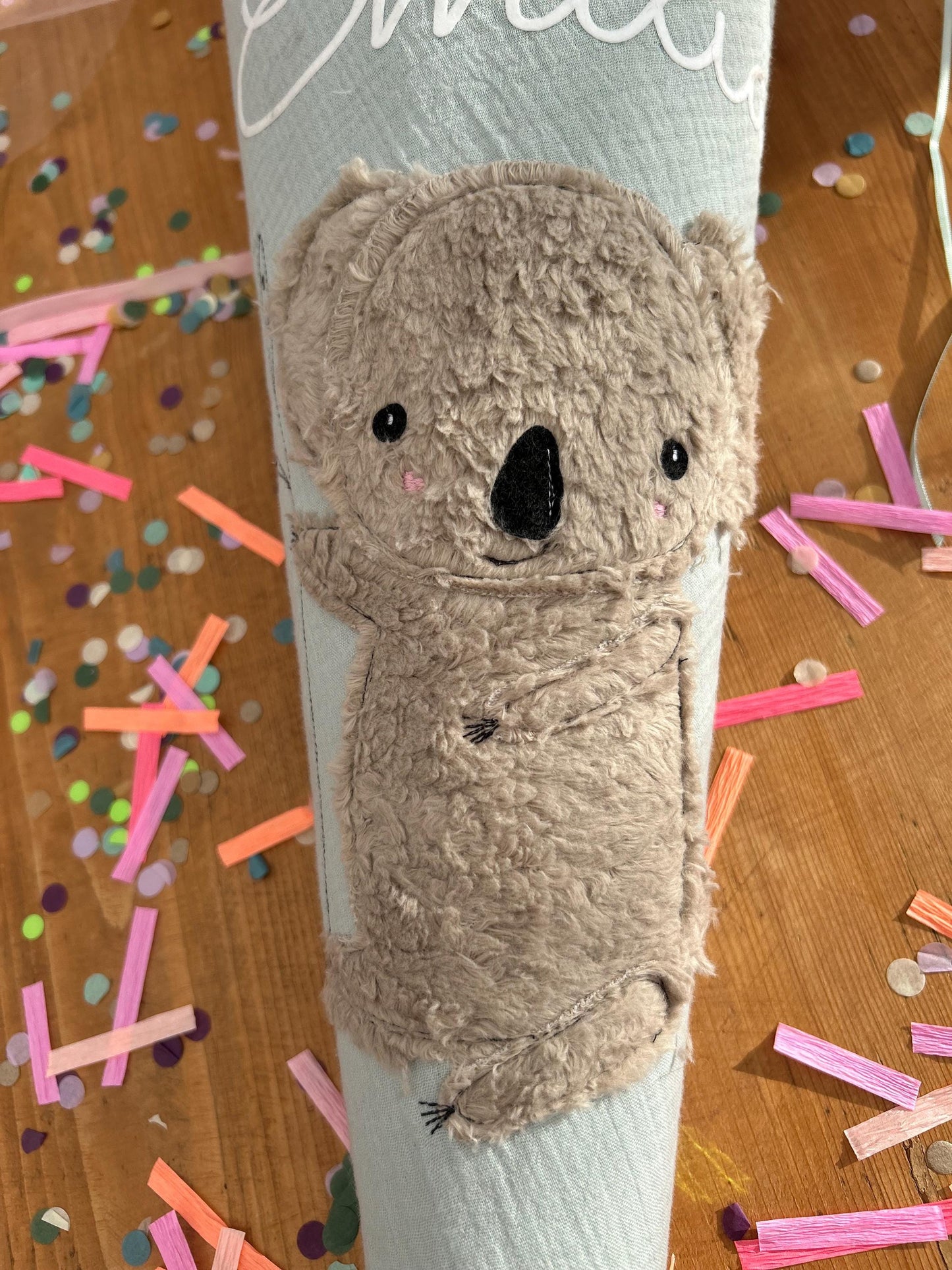 wenige verfügbar! Schultüte Musselin Schultüte Stoff Schulanfang Schultüte Mädchen Schultüte Koala Einschulung, Schultüte personalisiert