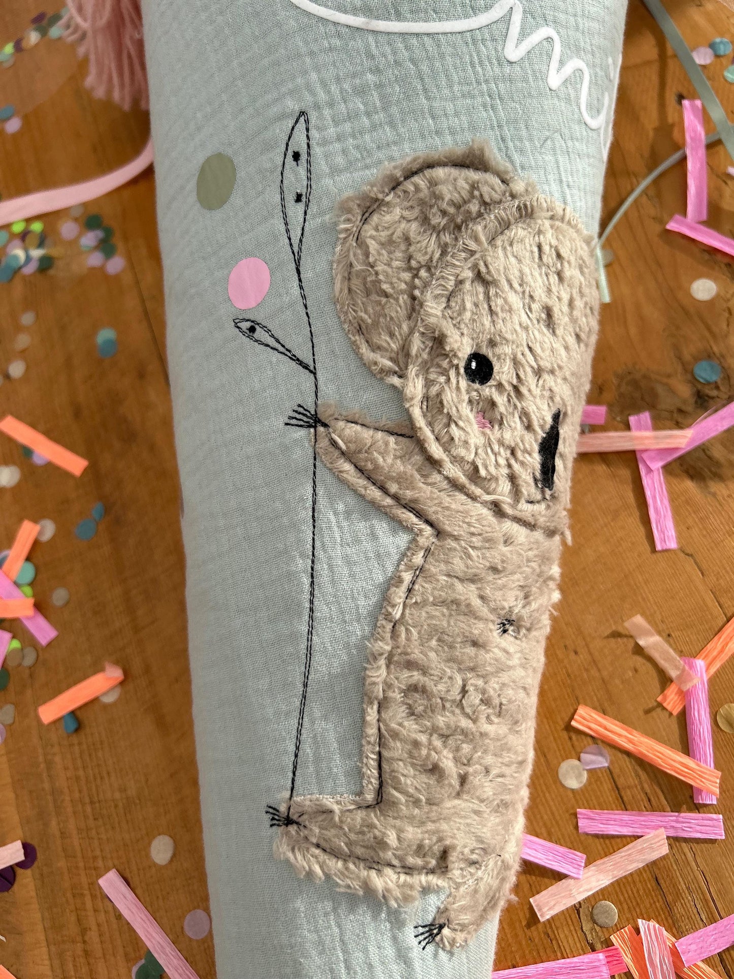 wenige verfügbar! Schultüte Musselin Schultüte Stoff Schulanfang Schultüte Mädchen Schultüte Koala Einschulung, Schultüte personalisiert