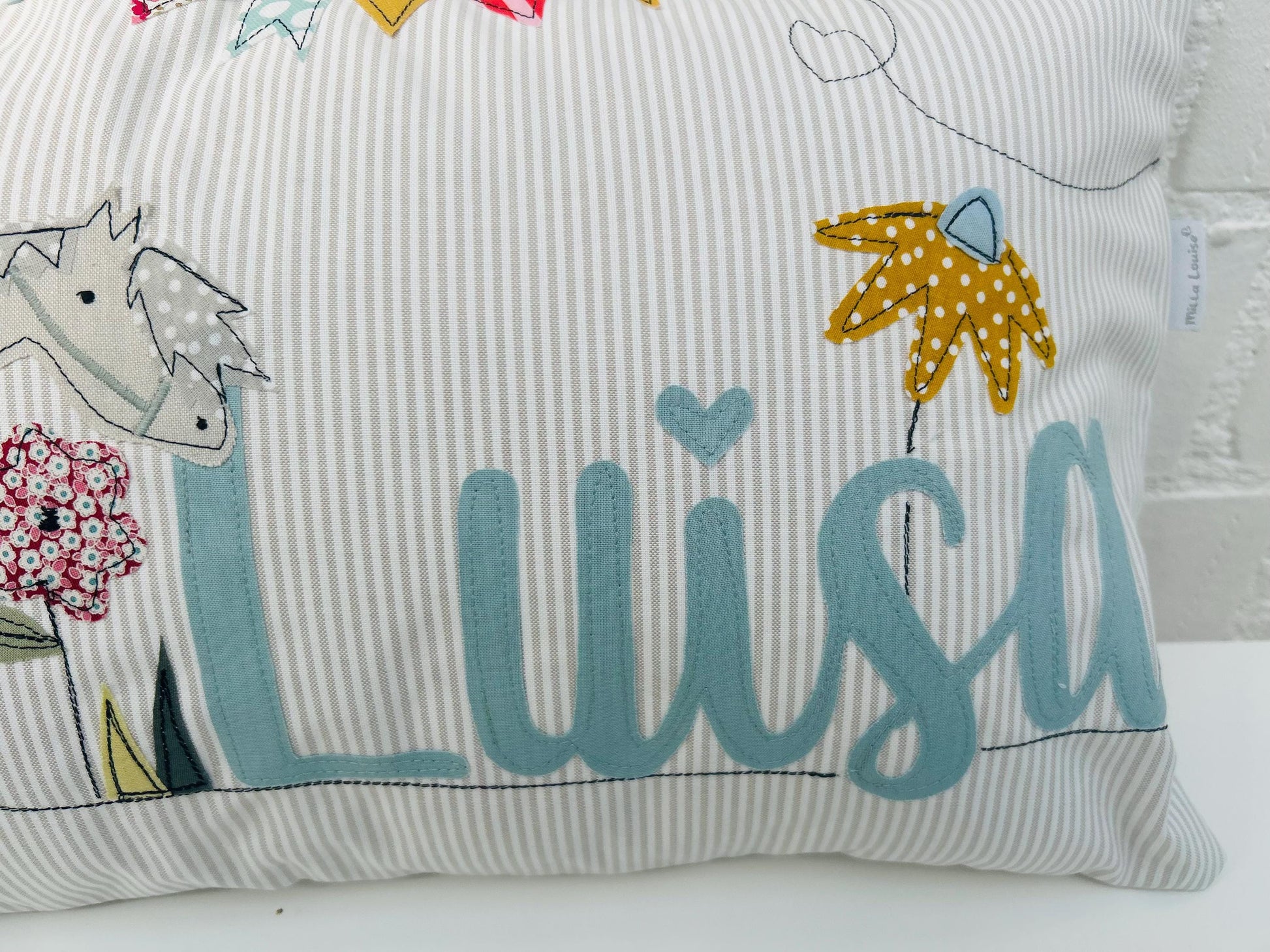Kissen mit Namen Kissenbezug Kissen mit Pferd Kissenhülle Kissen personalisiert Nameskissen Kuschelkissen Kinderkissen Kissen Pferd