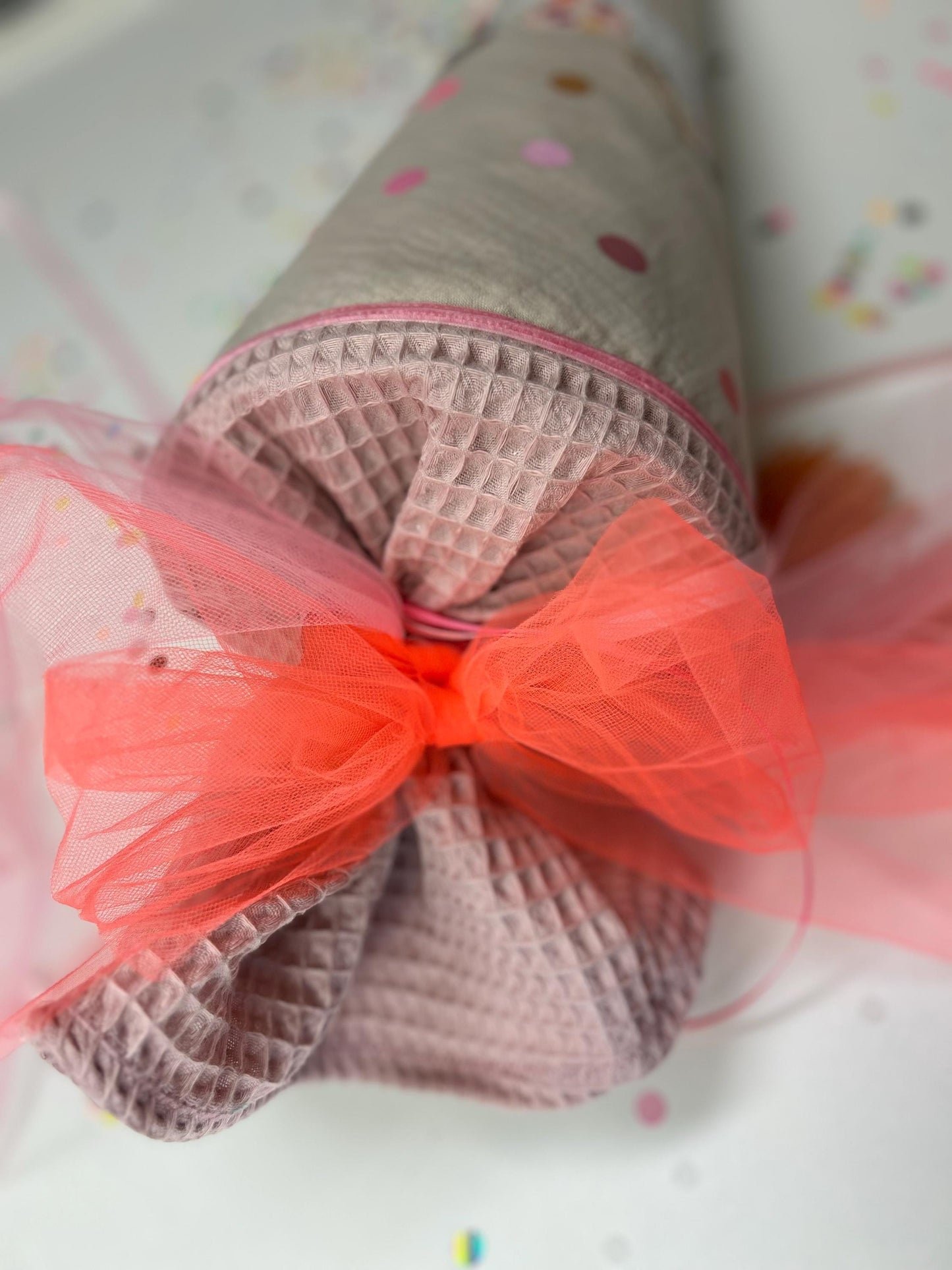 Schultüte Pferd, Pferdeschultüte Mädchen, Schultüte Musselin, Schultüte beige, Schultüte personalisiert, Einschulung, Schulanfang, Pferd