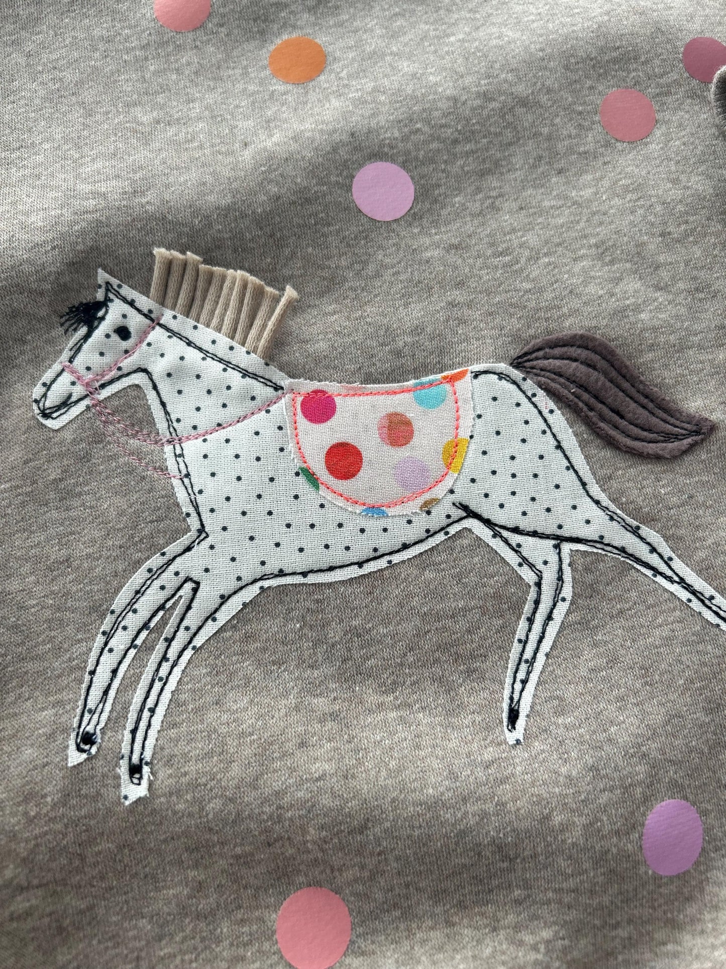 Einzelstück! Sweatshirt Pferd, Kinder Pullover Pferd,Kinder-Sweatshirt, Sweatshirt Konfetti, Sweatshirt personalisiert, Sweater, Pulli neon