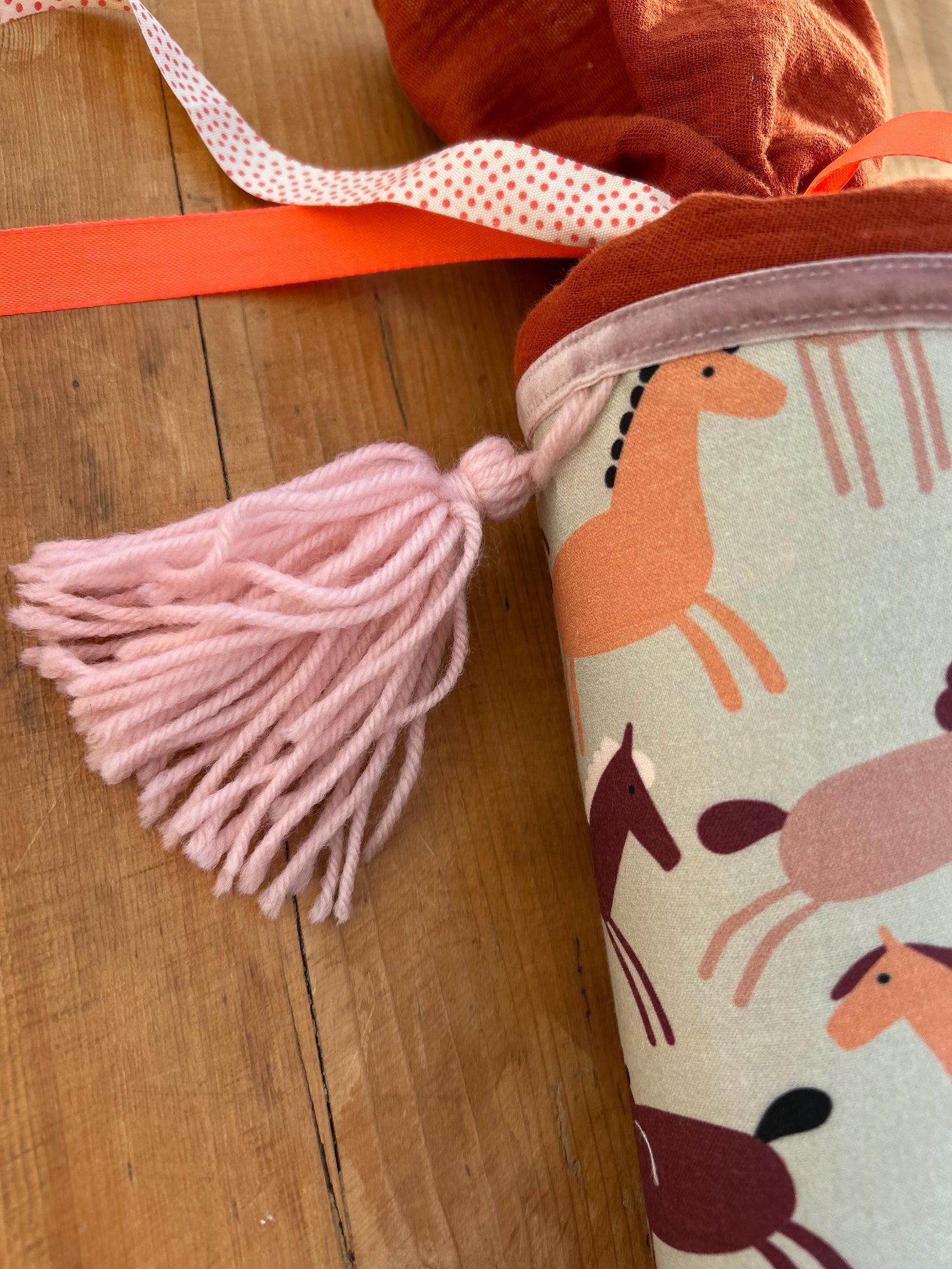 Geschwisterschultüte Pferd, Pony, Zuckertüte Trosttüte Schultüte Stoff Schulanfang Einschulung, Kita Start, Schultüte personalisiert