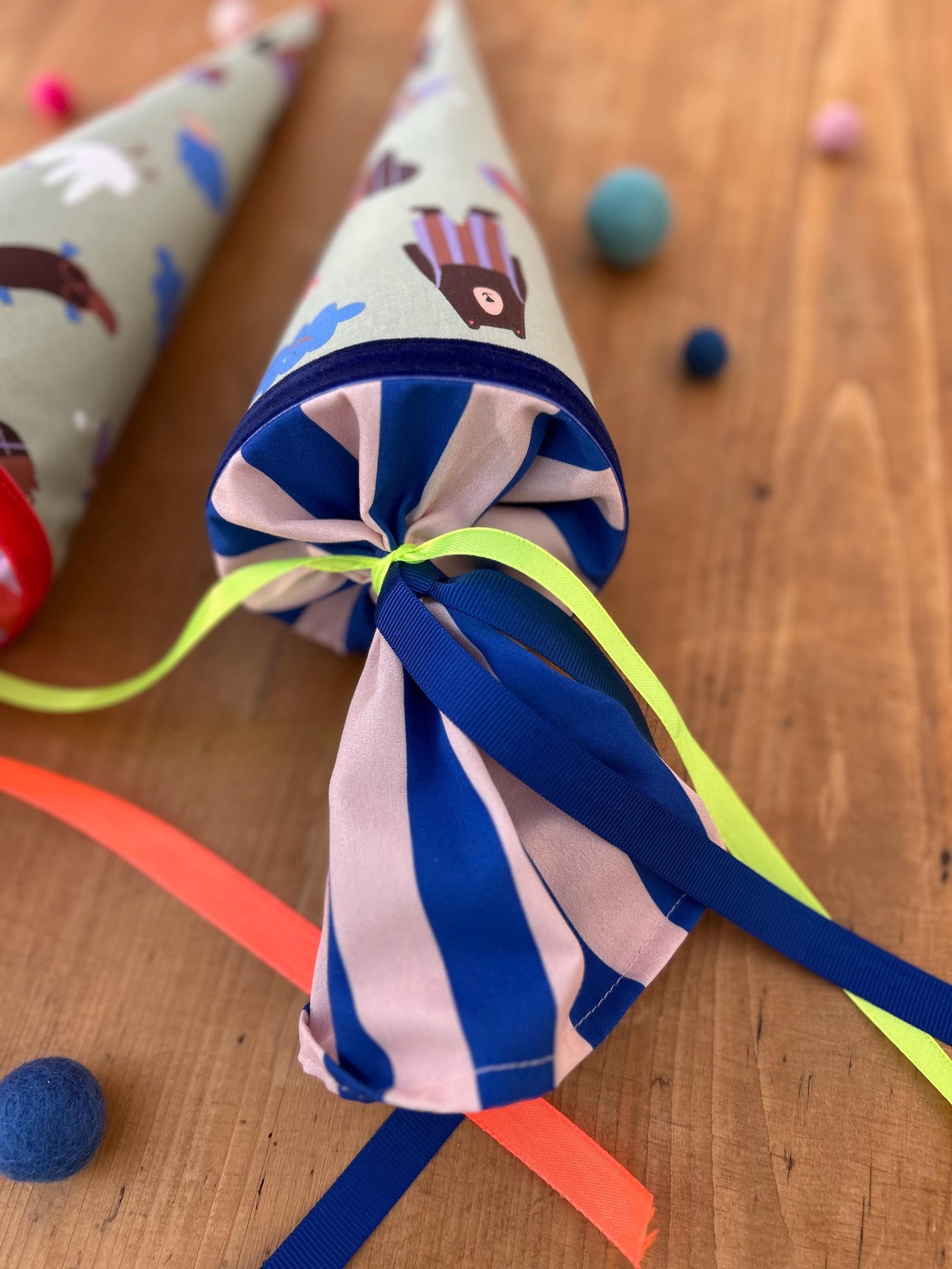 Geschwisterschultüte Pferd, Bär, Zuckertüte Trosttüte Schultüte Stoff Schulanfang Einschulung, Kita Start, Schultüte personalisiert