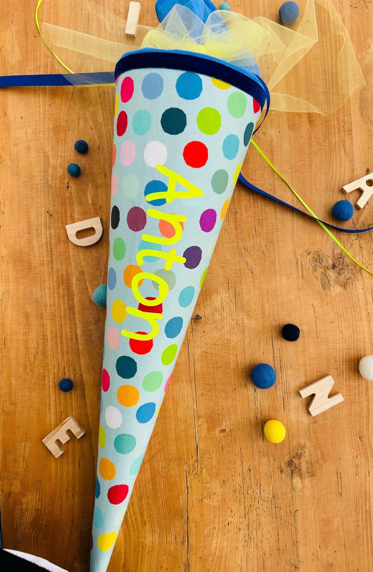 Schultüte Musselin Schultüte Mädchen Schultüte Punkte, Schultüte neon, Schultüte Ergobag, Schultüte Dots, Konfetti, Schultüte personalisiert