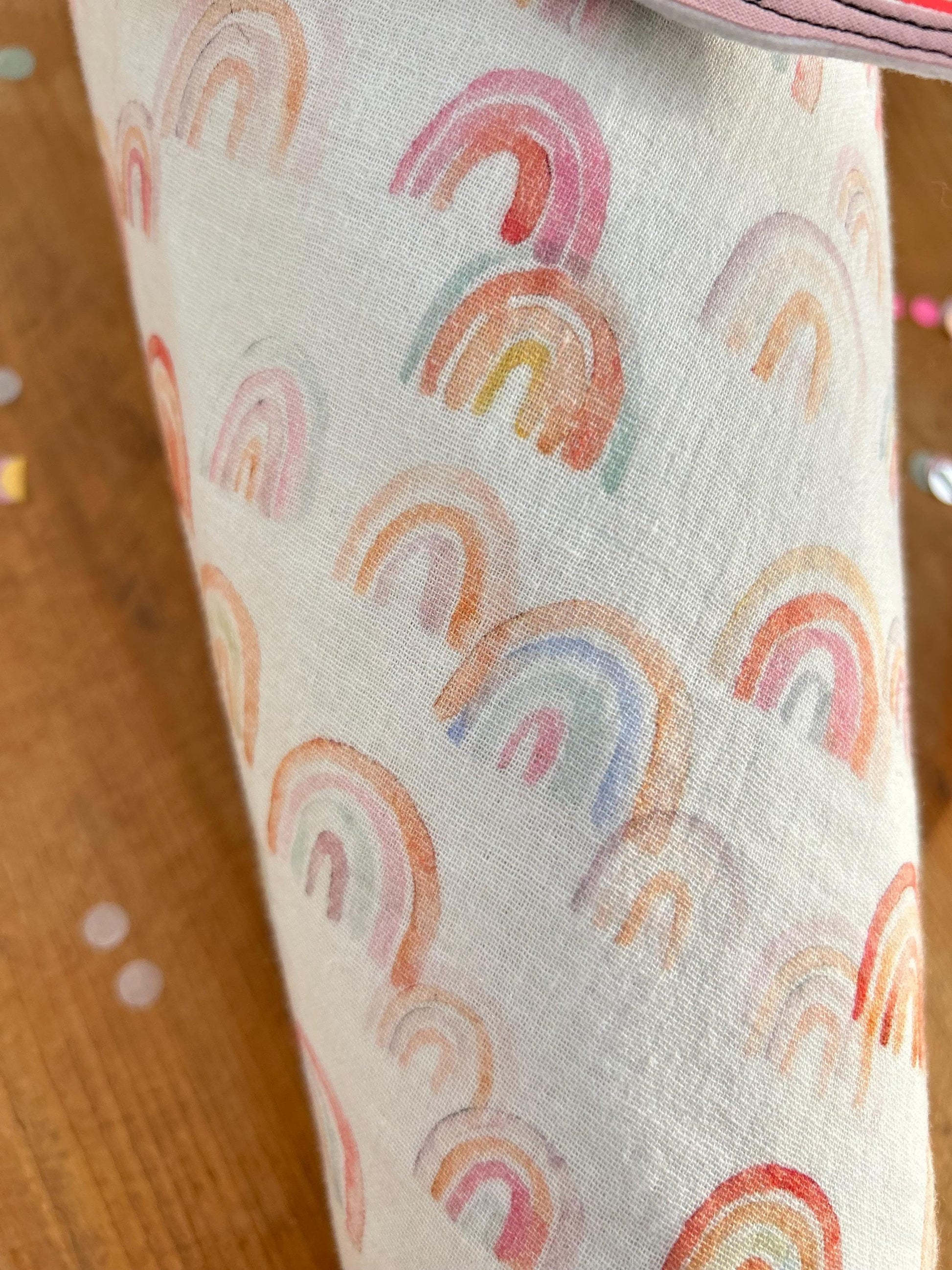Regenbogen Schultüte Musselin Schultüte Mädchen Schultüte neon, Schultüte Ergobag, Schultüte Einhorn, Konfetti, Schultüte personalisiert