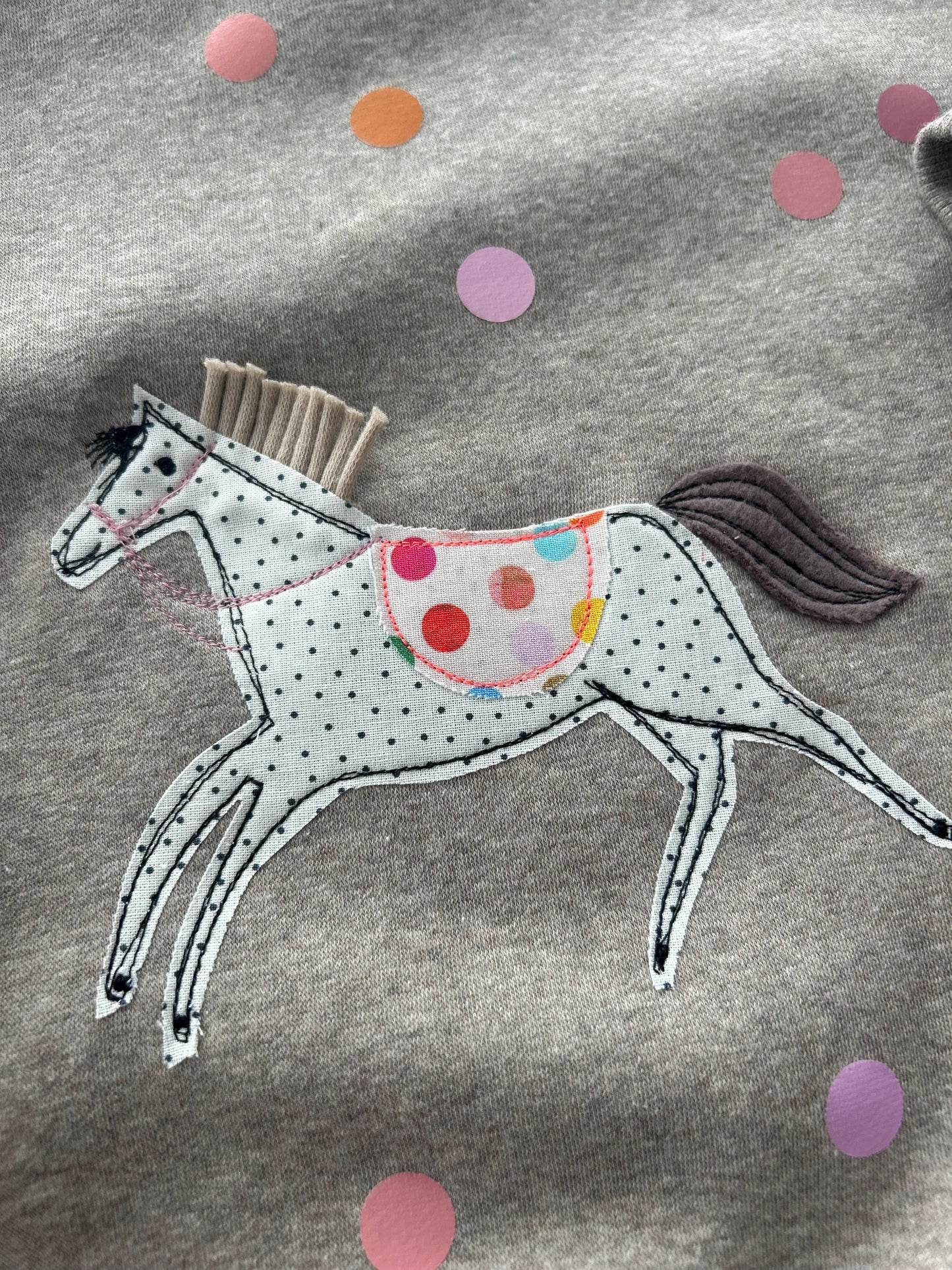 Einzelstück! Sweatshirt Pferd, Kinder Pullover Pferd,Kinder-Sweatshirt, Sweatshirt Konfetti, Sweatshirt personalisiert, Sweater, Pulli neon