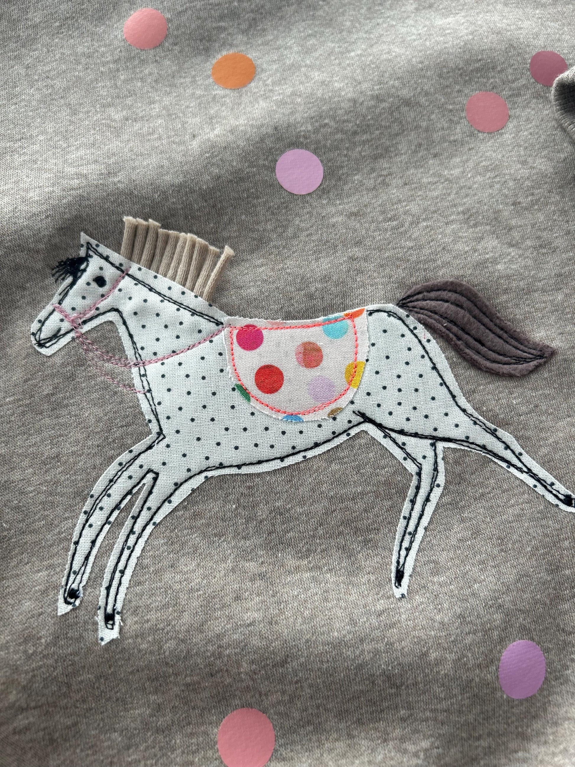 Einzelstück! Sweatshirt Pferd, Kinder Pullover Pferd,Kinder-Sweatshirt, Sweatshirt Konfetti, Sweatshirt personalisiert, Sweater, Pulli neon