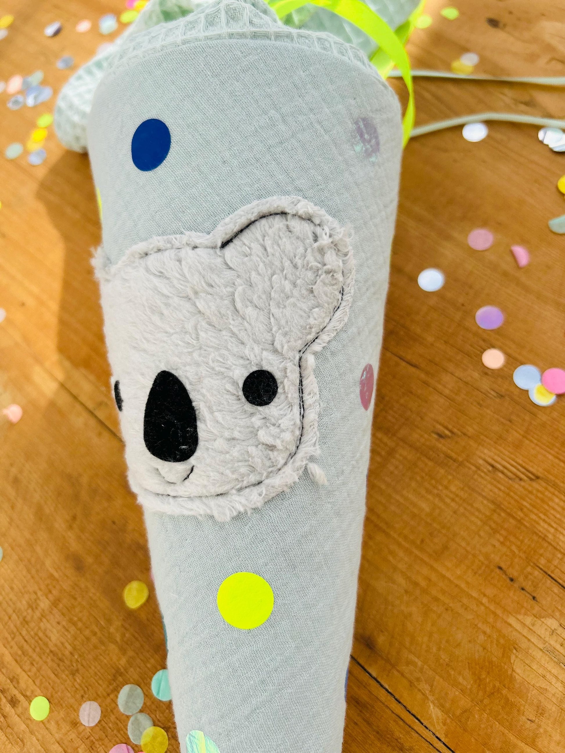 Schultüte Koala, Geschwisterschultüte Koala, Zuckertüte Trosttüte Schulanfang Einschulung, Kita Start, Schultüte personalisiert, neon, mint