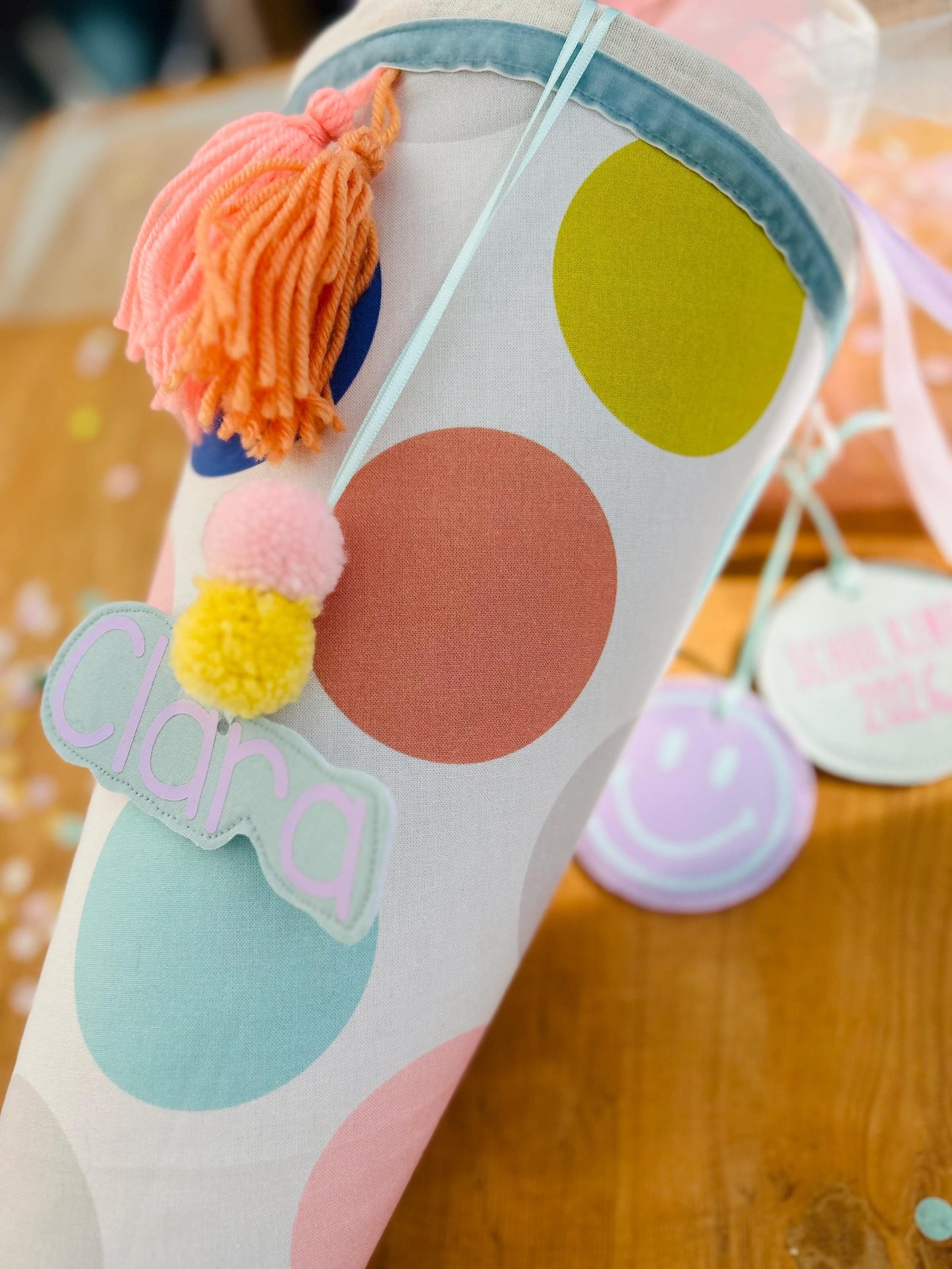 Schultüte Musselin Schultüte Mädchen Schultüte Punkte, Schultüte Tüll, Schultüte Ergobag, Schultüte Dots, Konfetti, Schultüte personalisiert