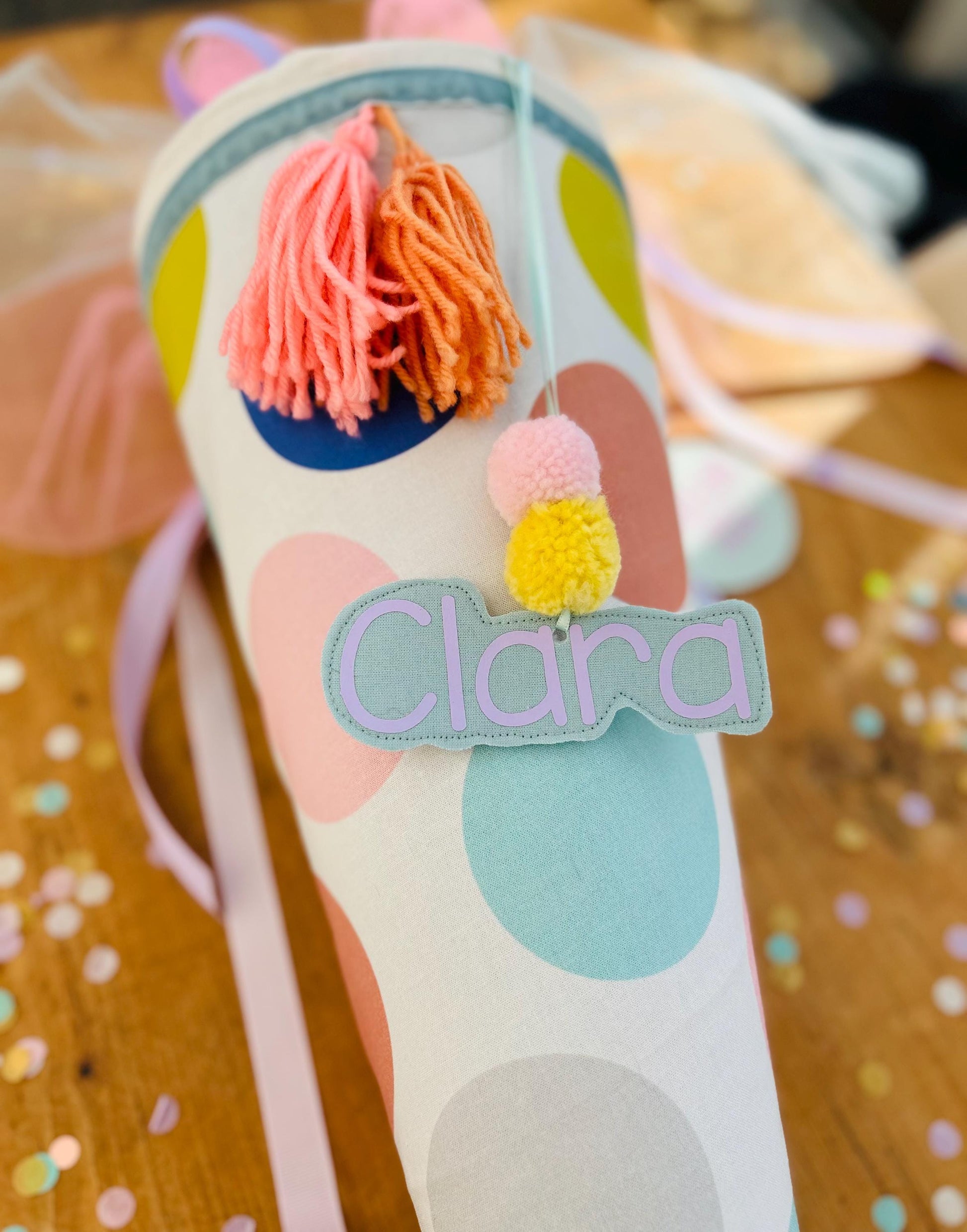 Schultüte Musselin Schultüte Mädchen Schultüte Punkte, Schultüte Tüll, Schultüte Ergobag, Schultüte Dots, Konfetti, Schultüte personalisiert