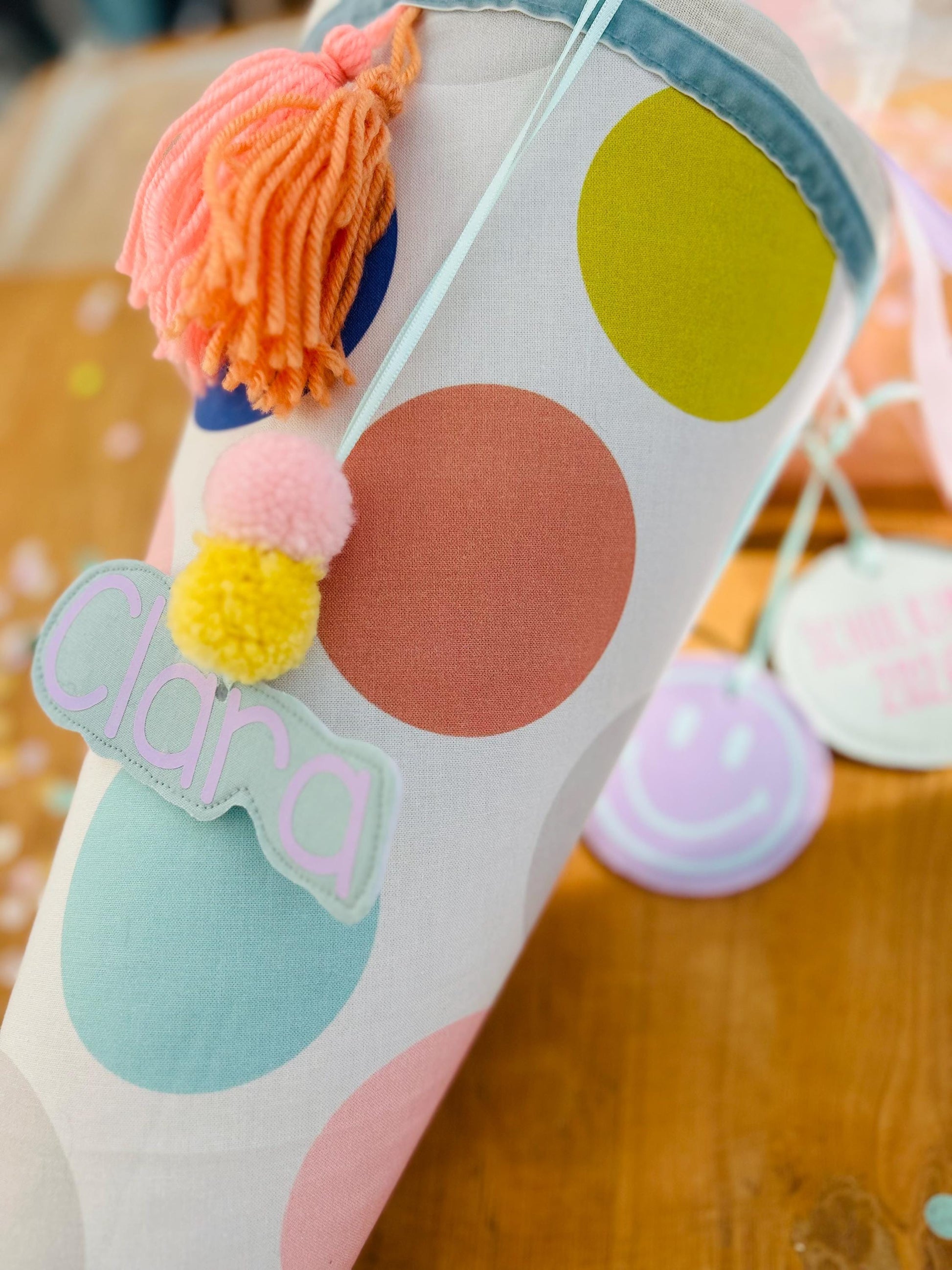 Schultüte Musselin Schultüte Mädchen Schultüte Punkte, Schultüte Tüll, Schultüte Ergobag, Schultüte Dots, Konfetti, Schultüte personalisiert