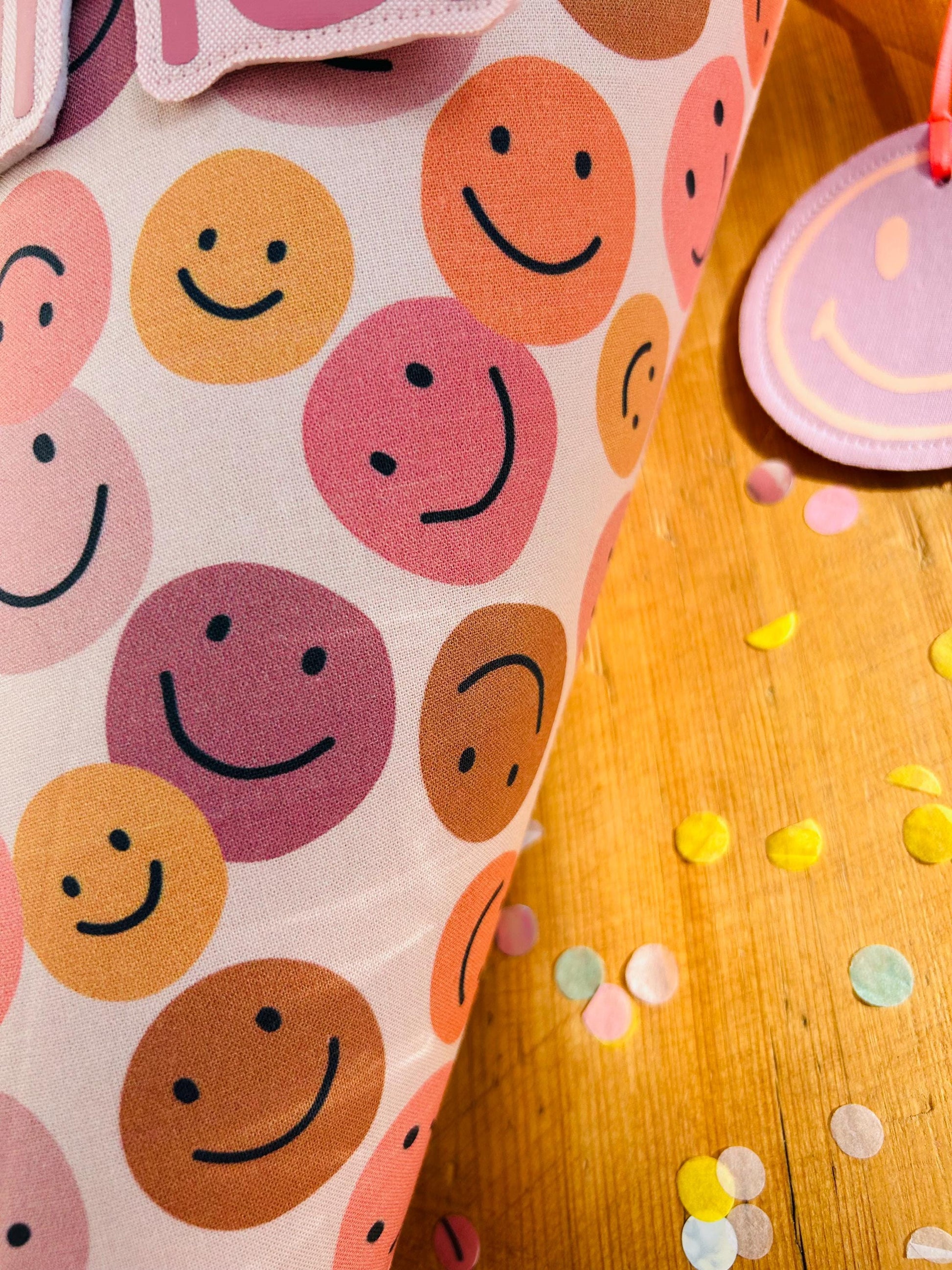 Smiley Schultüte Musselin Schultüte Mädchen Schultüte Smileys, Schultüte Tüll, Schultüte Ergobag, Konfetti, Schultüte personalisiert
