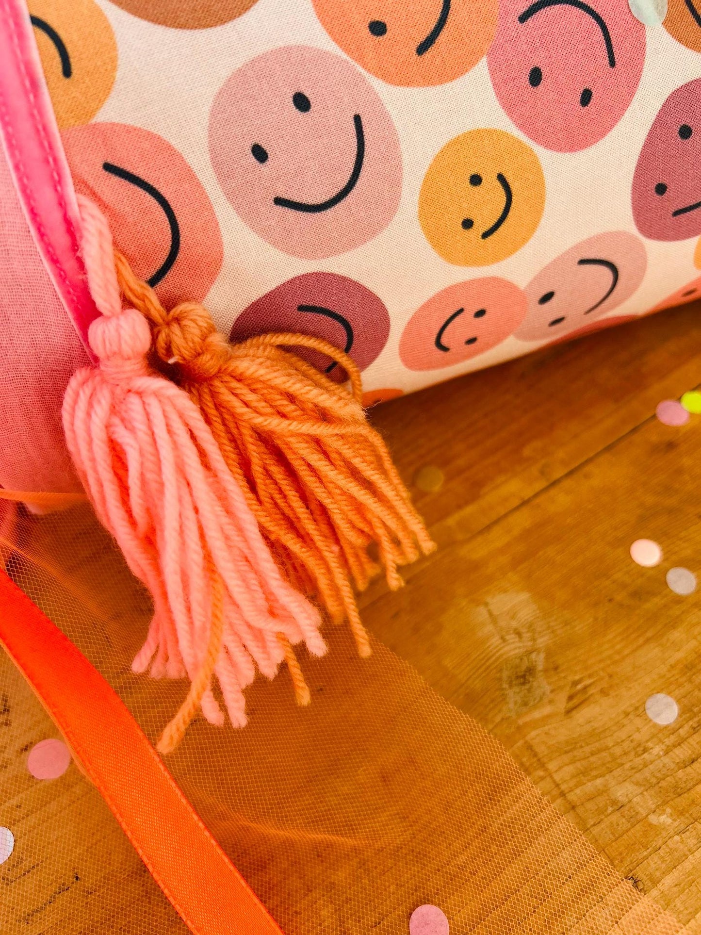 Smiley Schultüte Musselin Schultüte Mädchen Schultüte Smileys, Schultüte Tüll, Schultüte Ergobag, Konfetti, Schultüte personalisiert