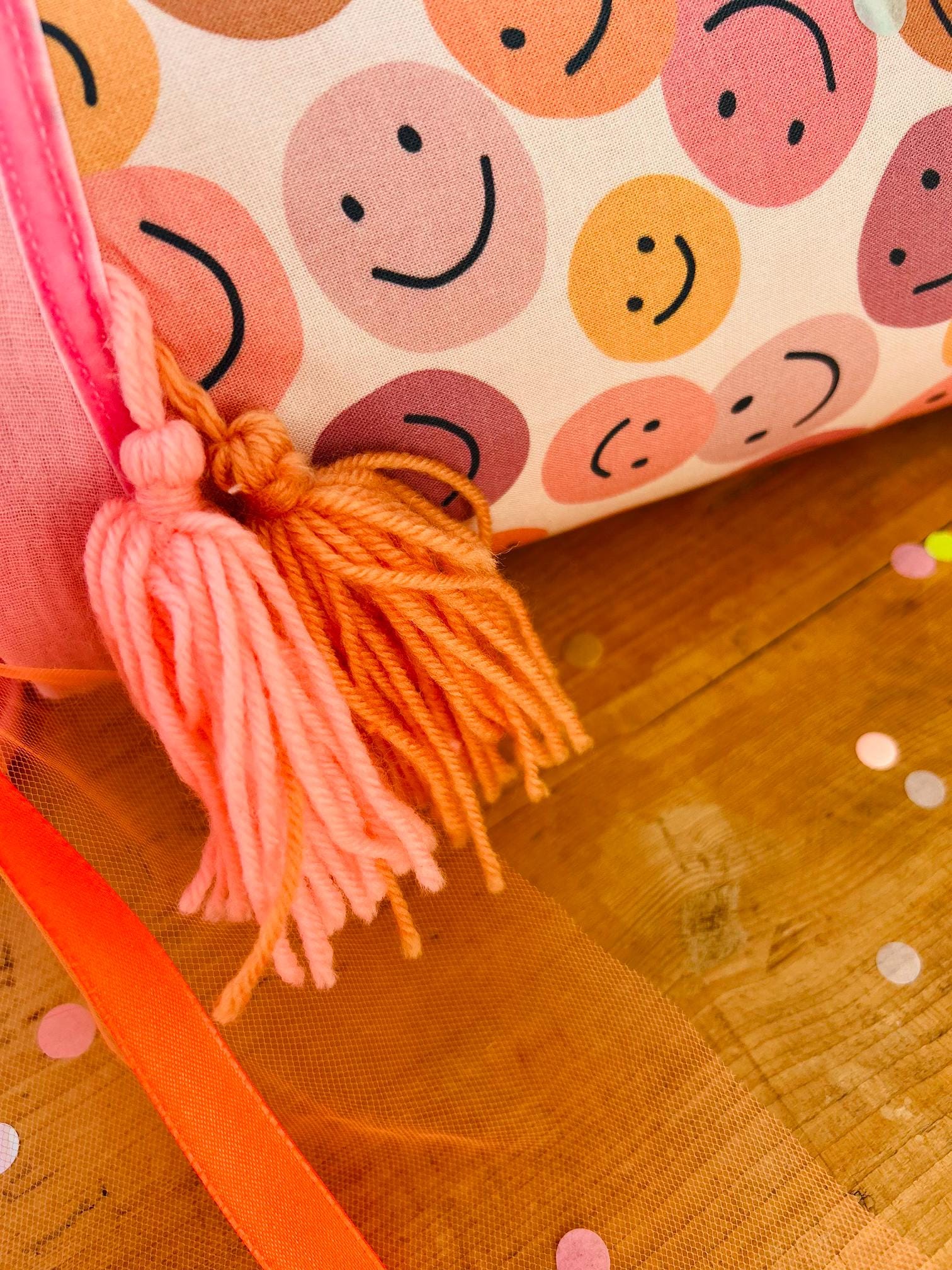 Smiley Schultüte Musselin Schultüte Mädchen Schultüte Smileys, Schultüte Tüll, Schultüte Ergobag, Konfetti, Schultüte personalisiert