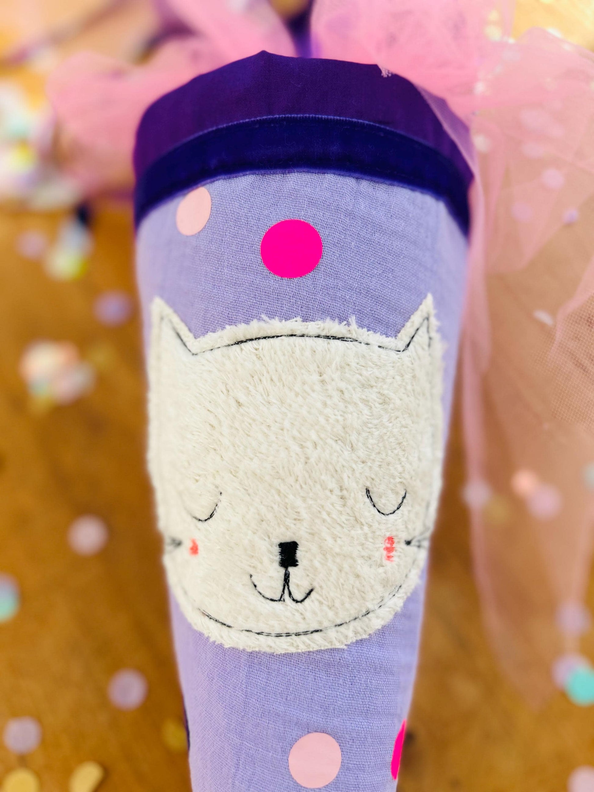 Schultüte Katze, Geschwisterschultüte Katze, Zuckertüte Trosttüte Schulanfang Einschulung, Kita Start, Schultüte personalisiert, neon