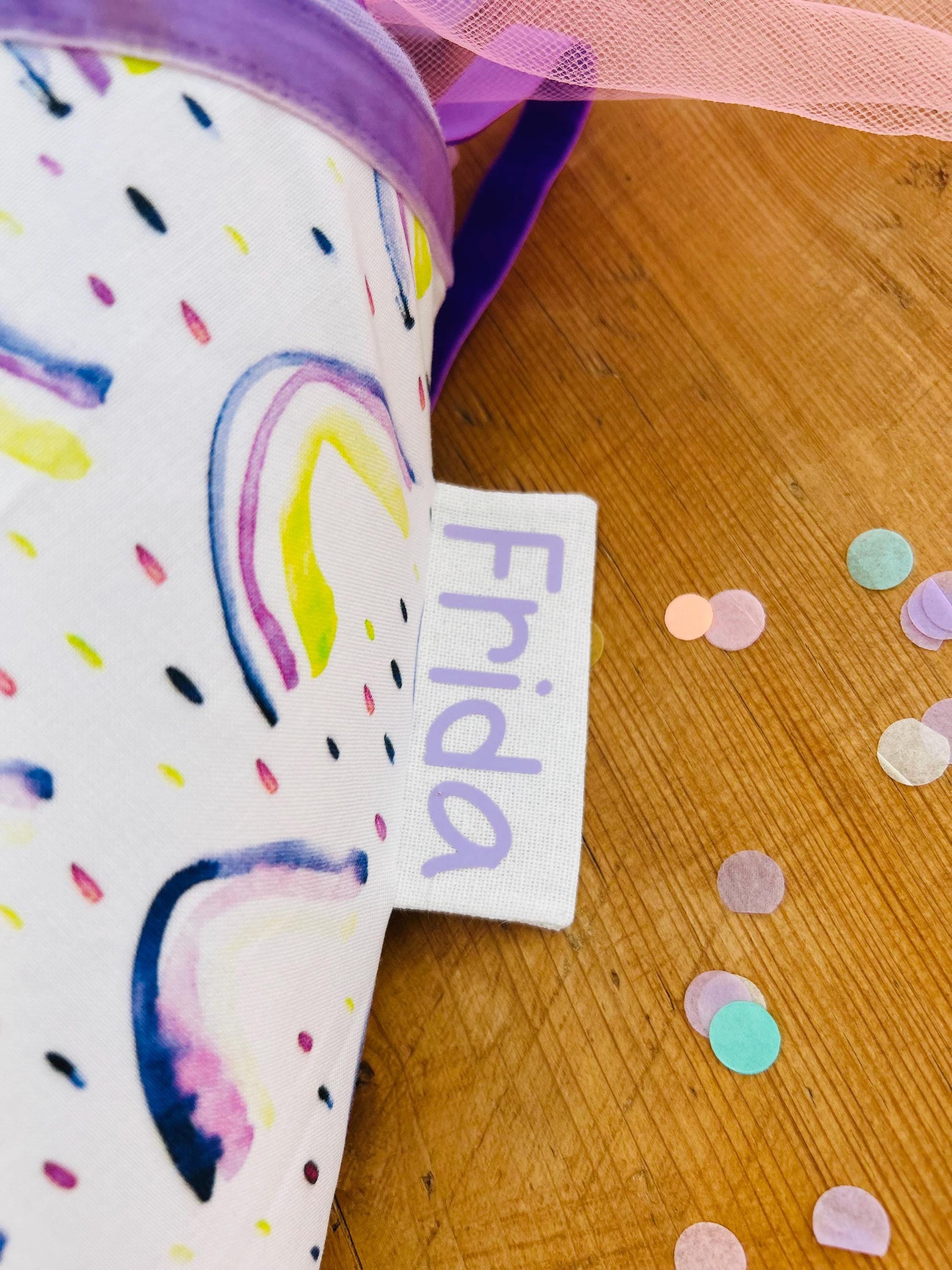 Schultüte Regenbogen, Geschwisterschultüte, Zuckertüte, Trosttüte Schulanfang Einschulung, Kita Start, Schultüte personalisiert, neon