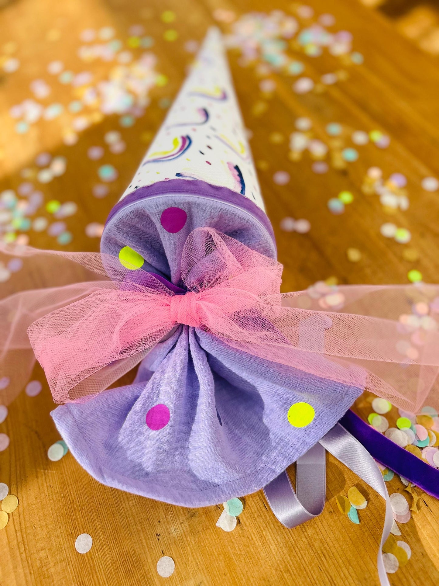 Schultüte Regenbogen, Geschwisterschultüte, Zuckertüte, Trosttüte Schulanfang Einschulung, Kita Start, Schultüte personalisiert, neon