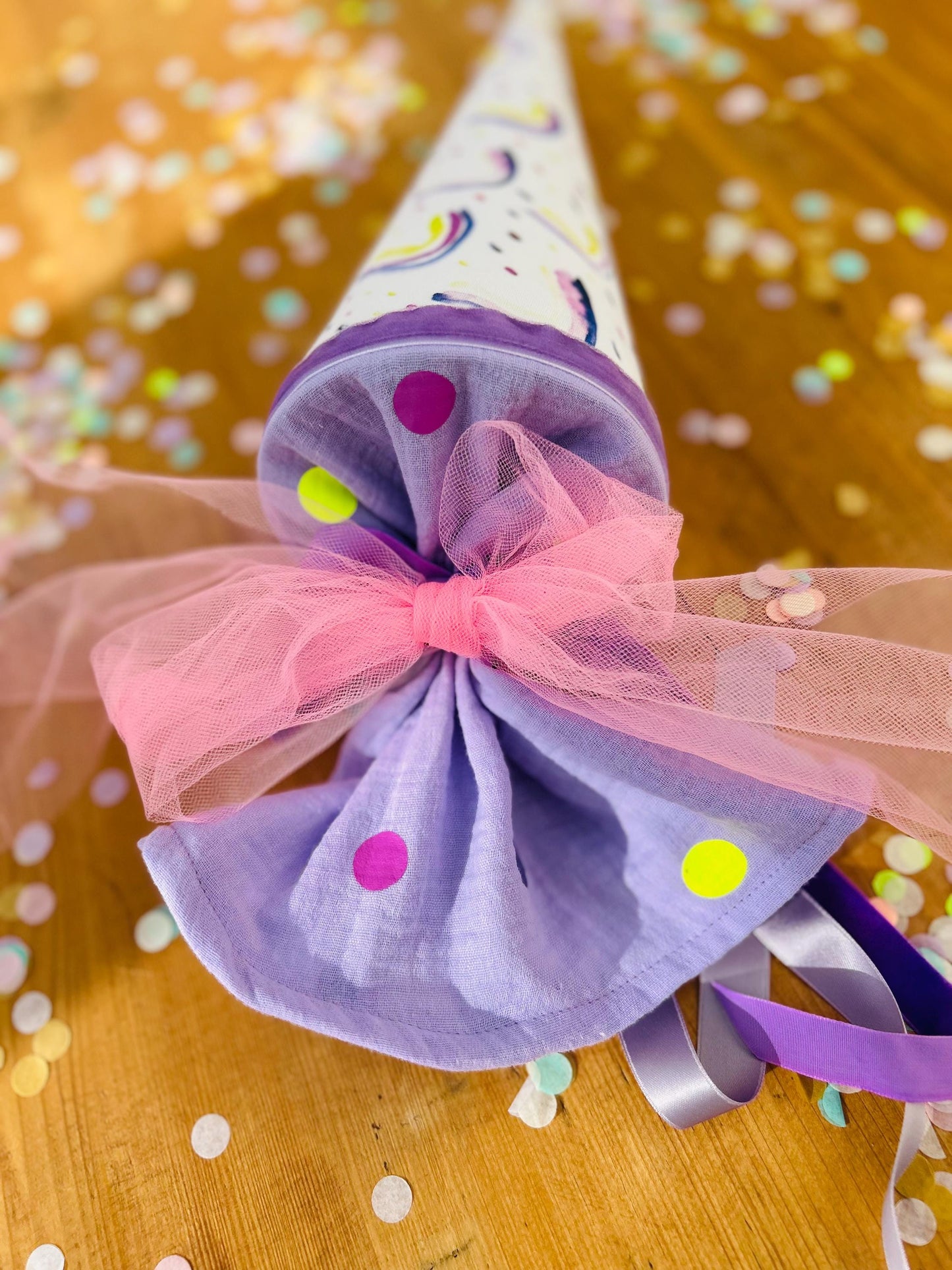 Schultüte Regenbogen, Geschwisterschultüte, Zuckertüte, Trosttüte Schulanfang Einschulung, Kita Start, Schultüte personalisiert, neon