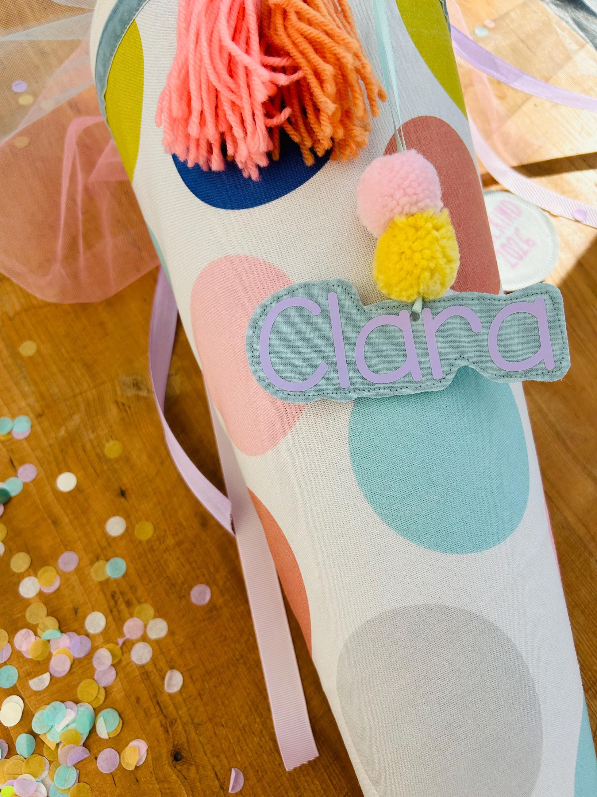 Schultüte Musselin Schultüte Mädchen Schultüte Punkte, Schultüte Tüll, Schultüte Ergobag, Schultüte Dots, Konfetti, Schultüte personalisiert