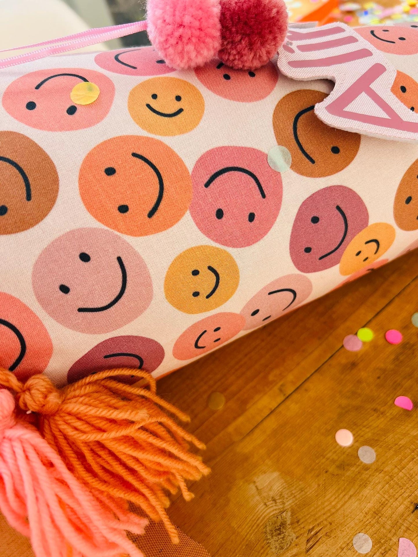 Smiley Schultüte Musselin Schultüte Mädchen Schultüte Smileys, Schultüte Tüll, Schultüte Ergobag, Konfetti, Schultüte personalisiert