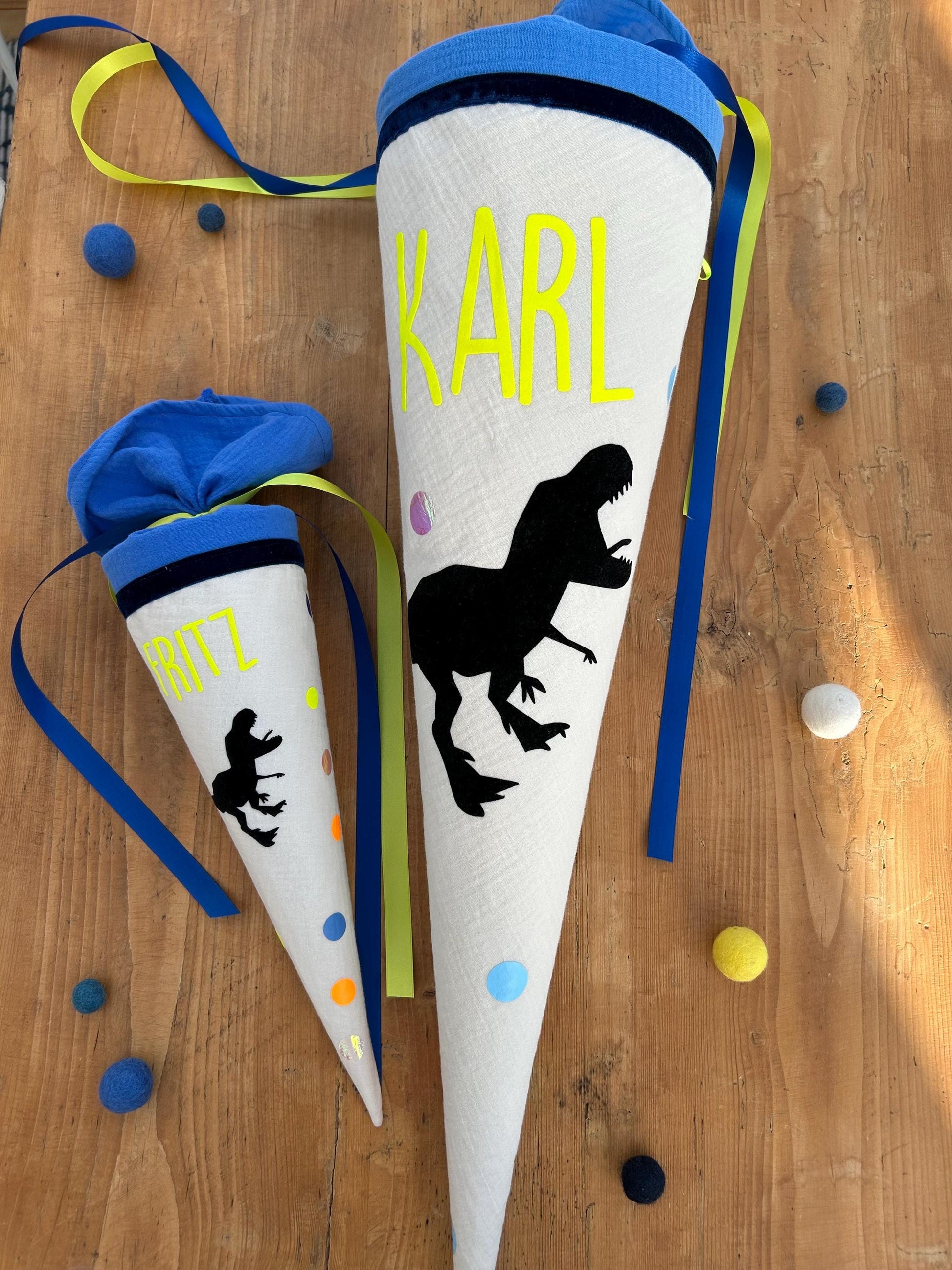 Geschwistetüte Schultüte Stoff Schulanfang Schultüte Jungen Schultüte Dino Einschulung Schultüte mit Namen Schultüte Schultüte Dinosaurier