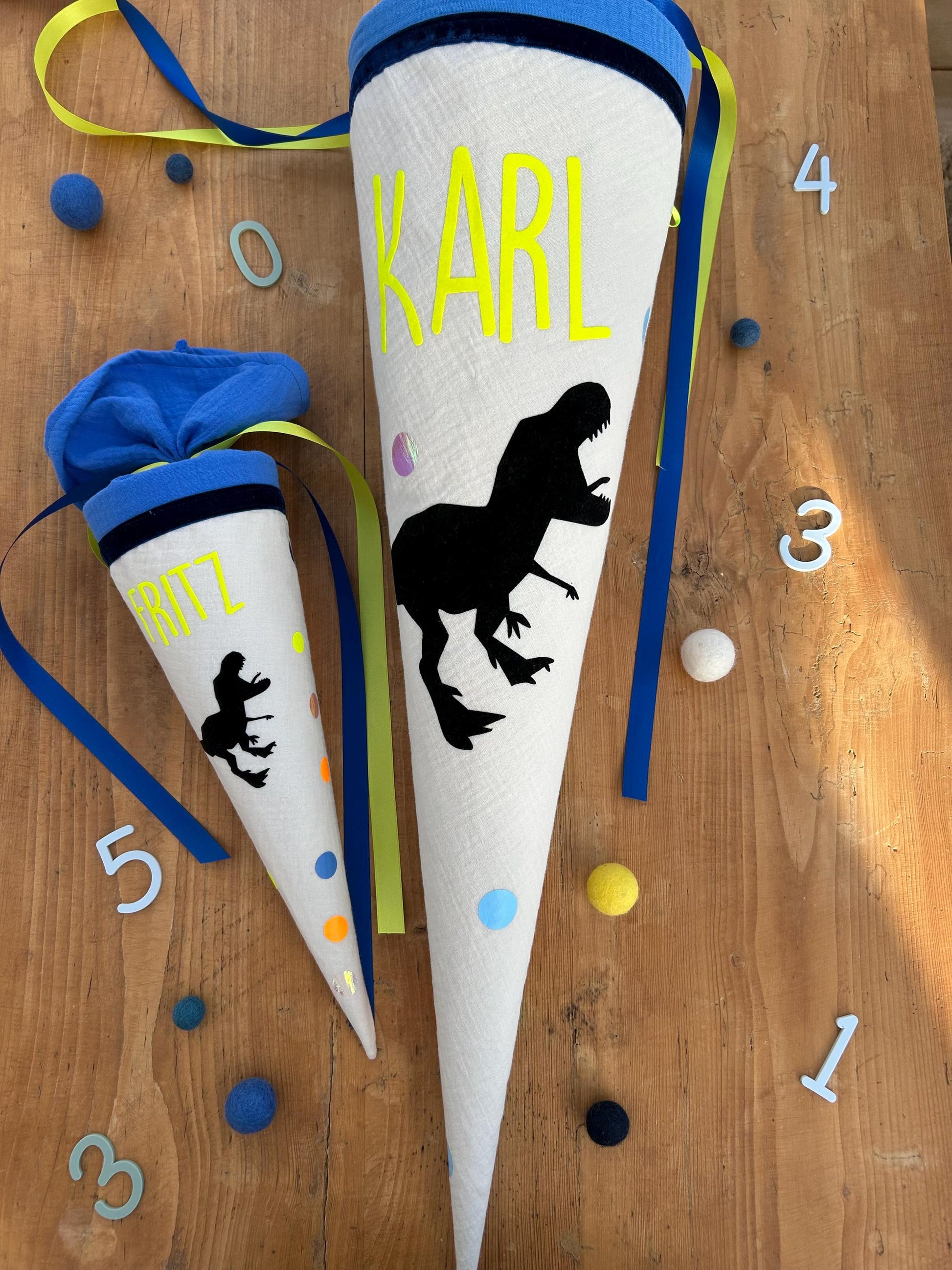 Geschwistetüte Schultüte Stoff Schulanfang Schultüte Jungen Schultüte Dino Einschulung Schultüte mit Namen Schultüte Schultüte Dinosaurier