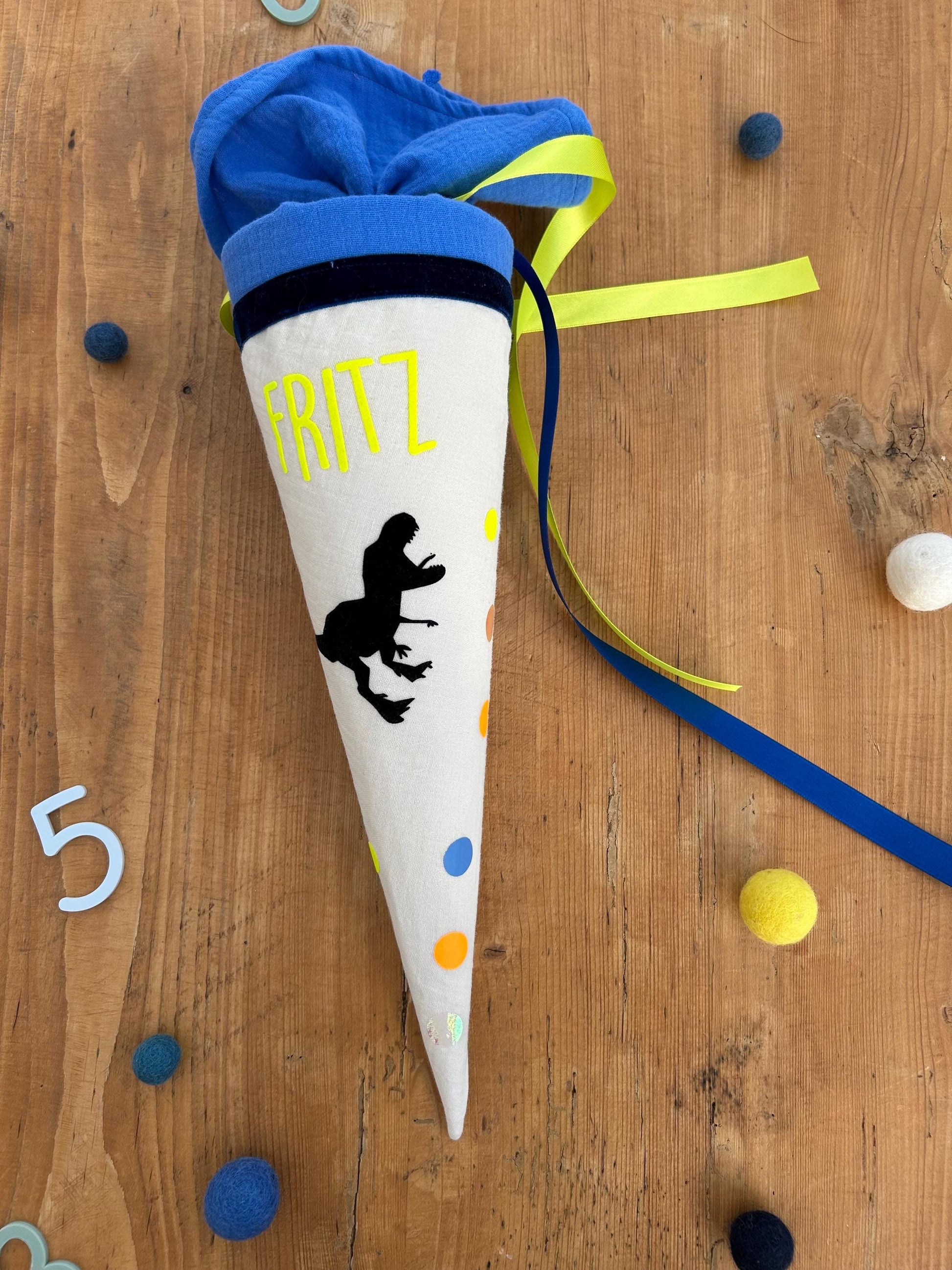 Geschwistetüte Schultüte Stoff Schulanfang Schultüte Jungen Schultüte Dino Einschulung Schultüte mit Namen Schultüte Schultüte Dinosaurier